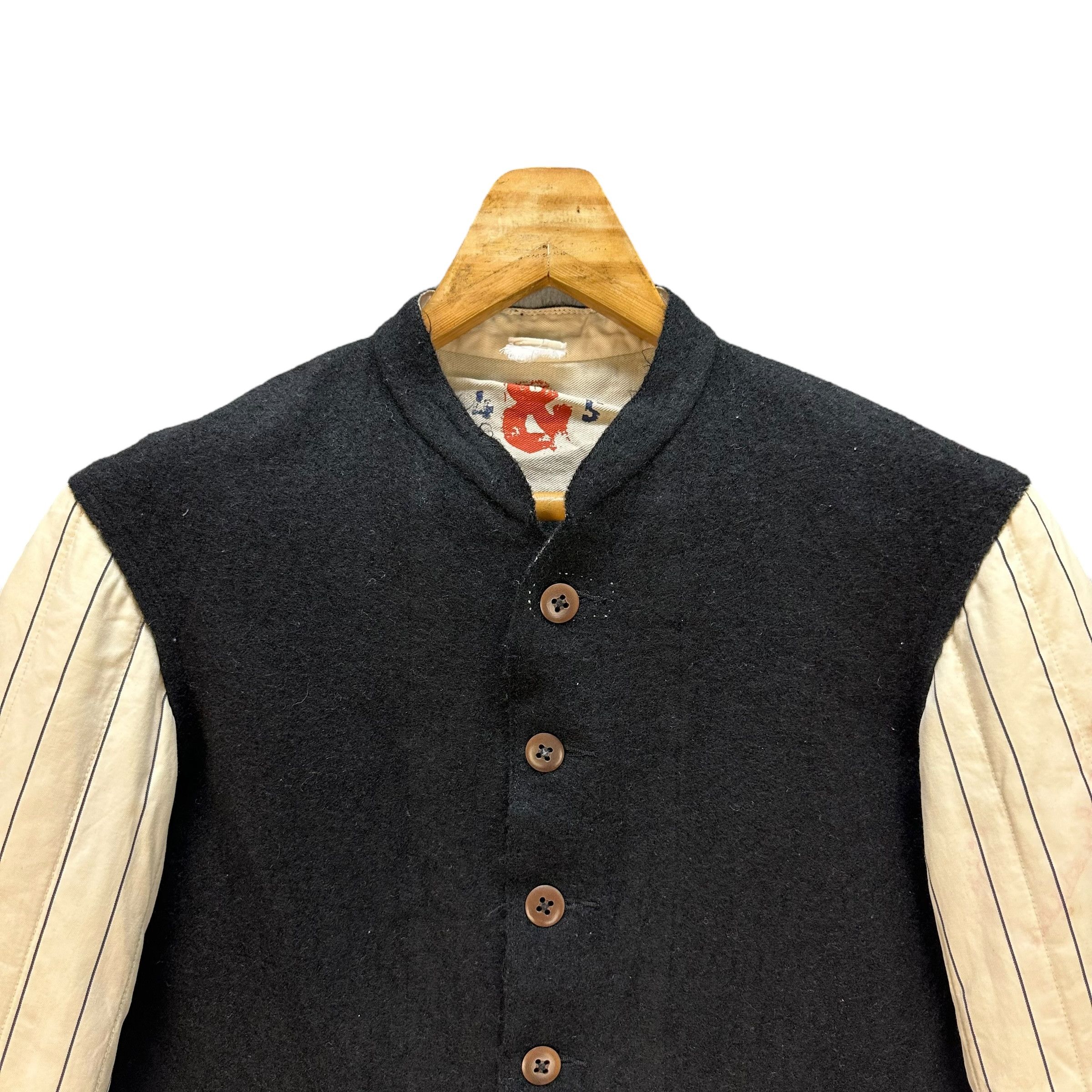 45rpm Vintage 45rpm Cotton Sleeve Button Wool Jacket #A65-1566 Size US S / EU 44-46 / 1 - 2 Thumbnail