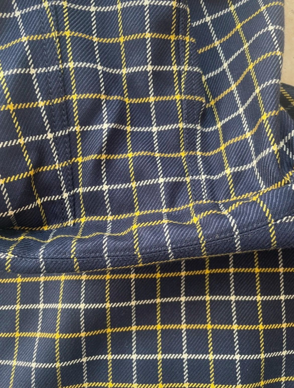Marni Marni Wool Cotton Checked Navy Blue Hooded Zip Up Jacket Size US M / EU 48-50 / 2 - 11 Thumbnail
