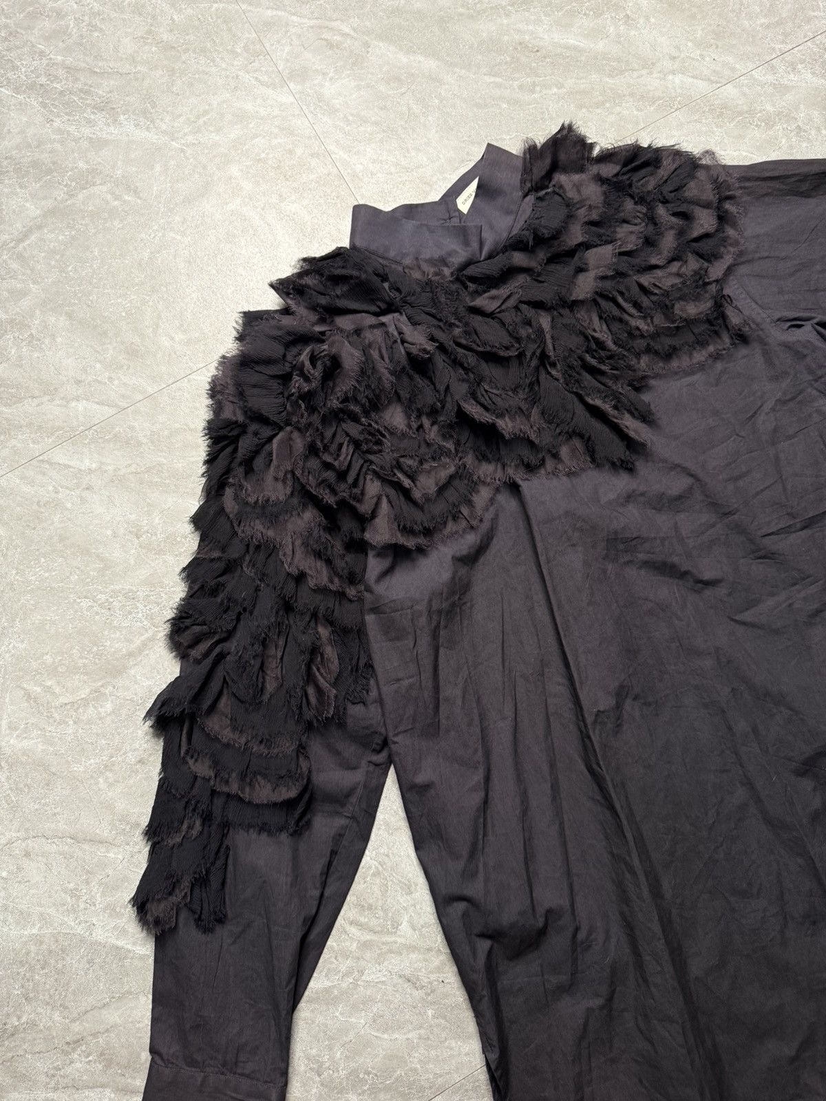 Dries Van Noten Dries Van Noten Frill Silk Attached Detail Shirt Size US M / EU 48-50 / 2 - 2 Thumbnail