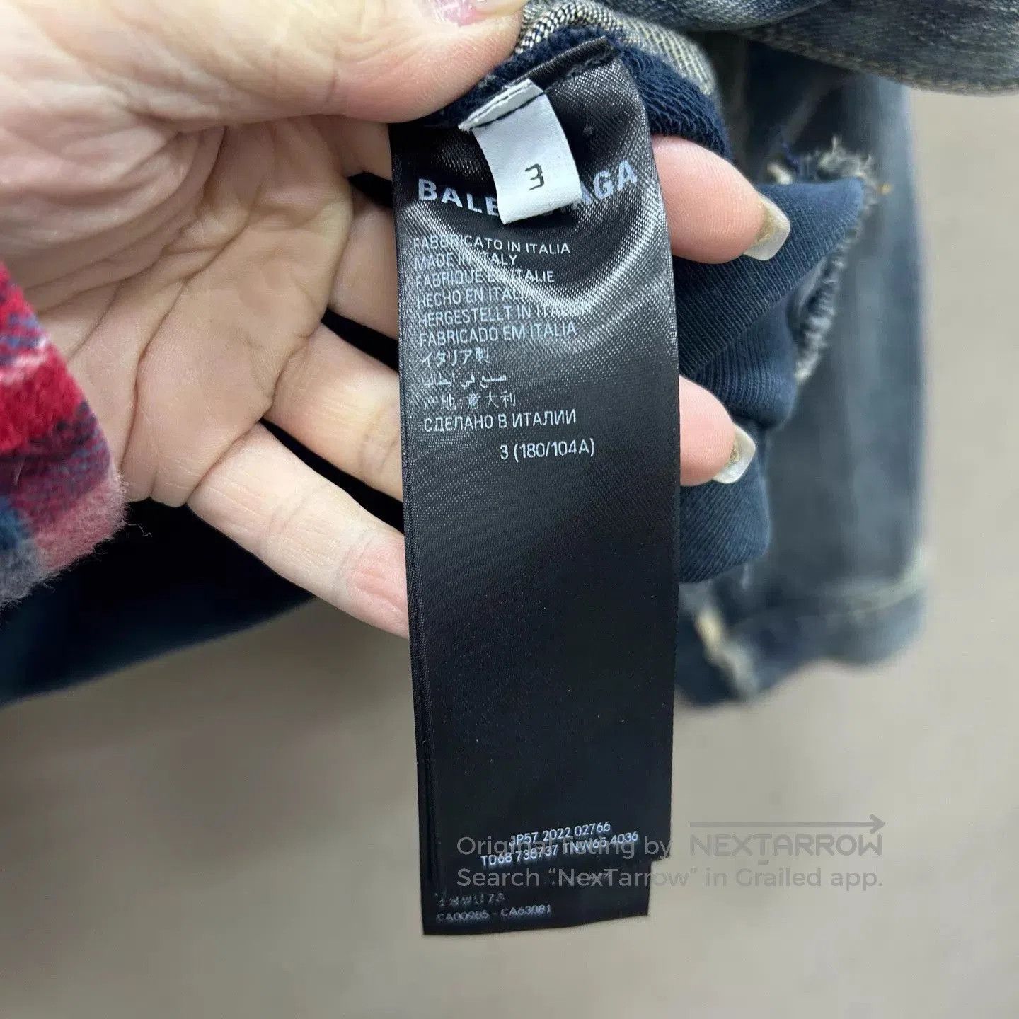 Balenciaga Blue Denim Hooded Jacket with Distressed Details. Size US L / EU 52-54 / 3 - 4 Thumbnail