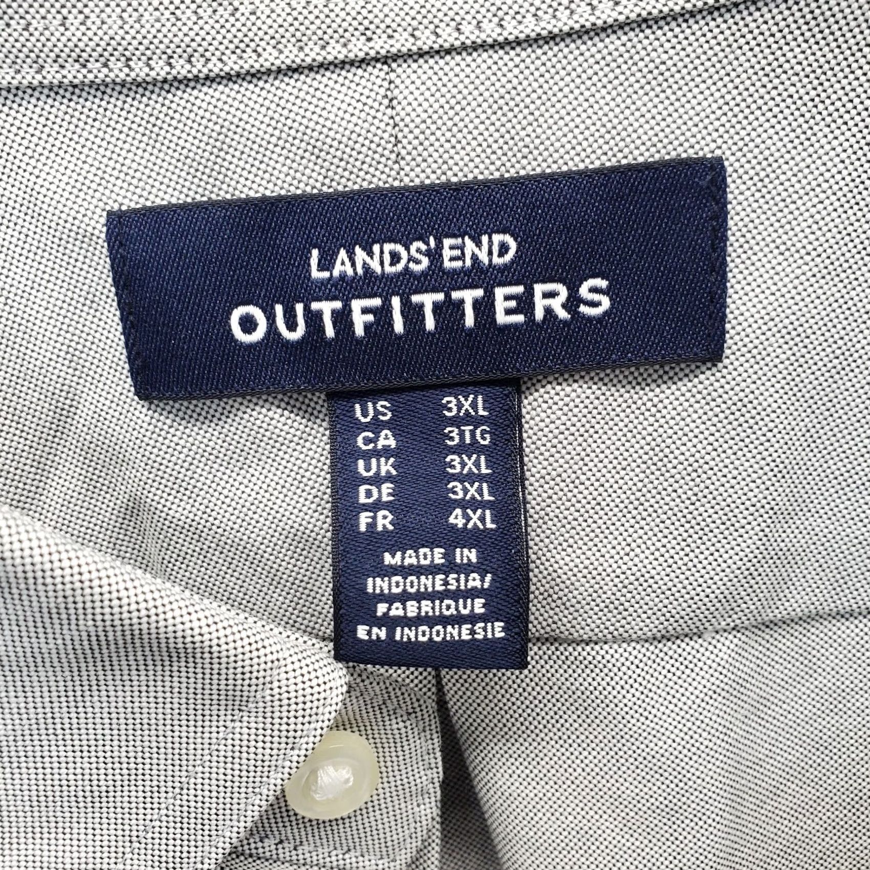 Lands' End Lands' End Shirt Mens 3XL Gray Collared Button Down Att Logo Chest Pocket EUC Size US XXL / EU 58 / 5 - 5 Thumbnail