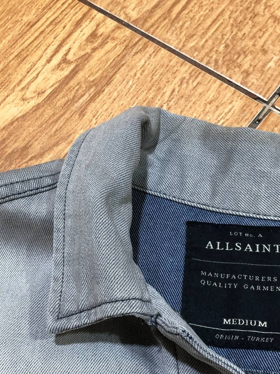 Allsaints vintage denim gray jacket Y2K Allsaints Streetwear Size US M / EU 48-50 / 2 - 11 Thumbnail