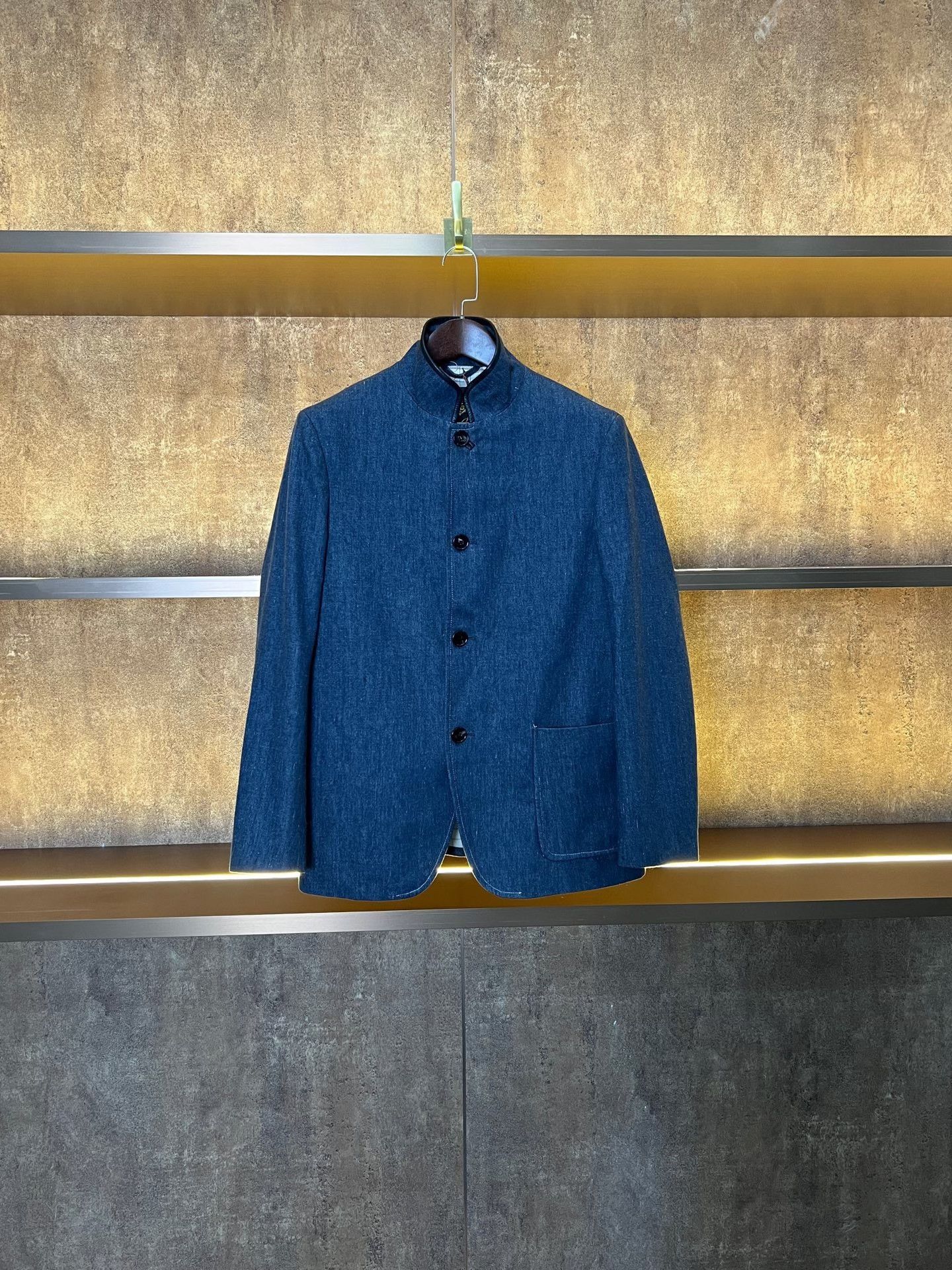 Loro Piana Loro Piana Stand Collar Denim Blazer Size US S / EU 44-46 / 1 - 1 Thumbnail