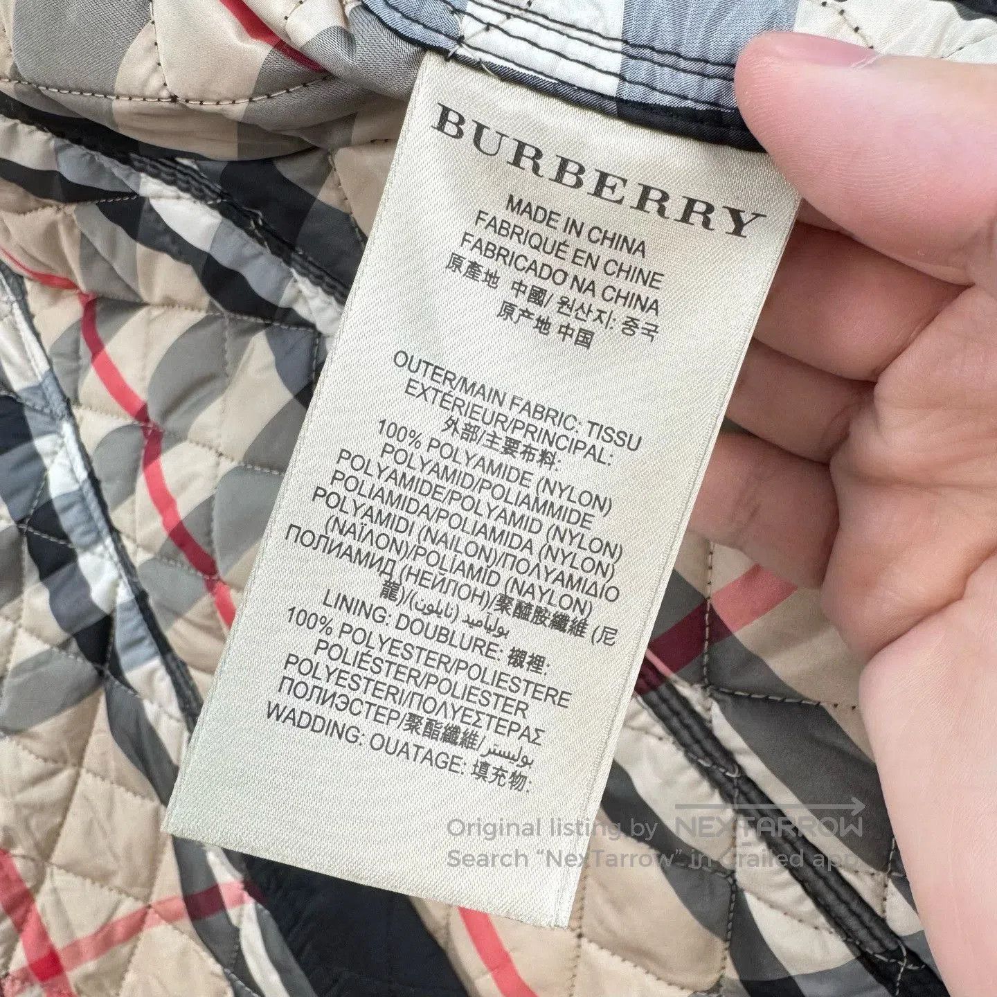 Burberry Burberry Quilted Inner Check Cotton Coat. Size XS / US 0-2 / IT 36-38 - 7 Thumbnail