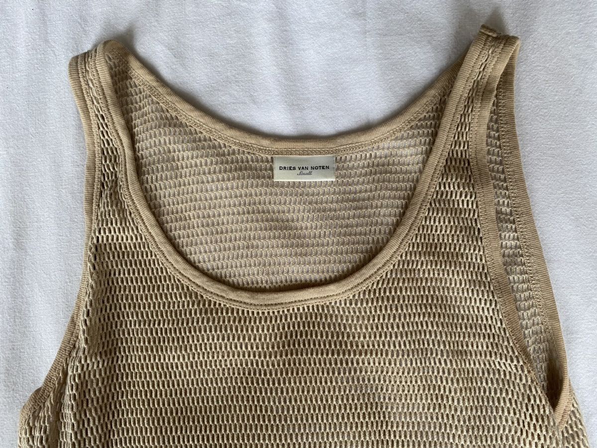 Dries Van Noten Dries Van Noten mesh tank top - Sand | Grailed