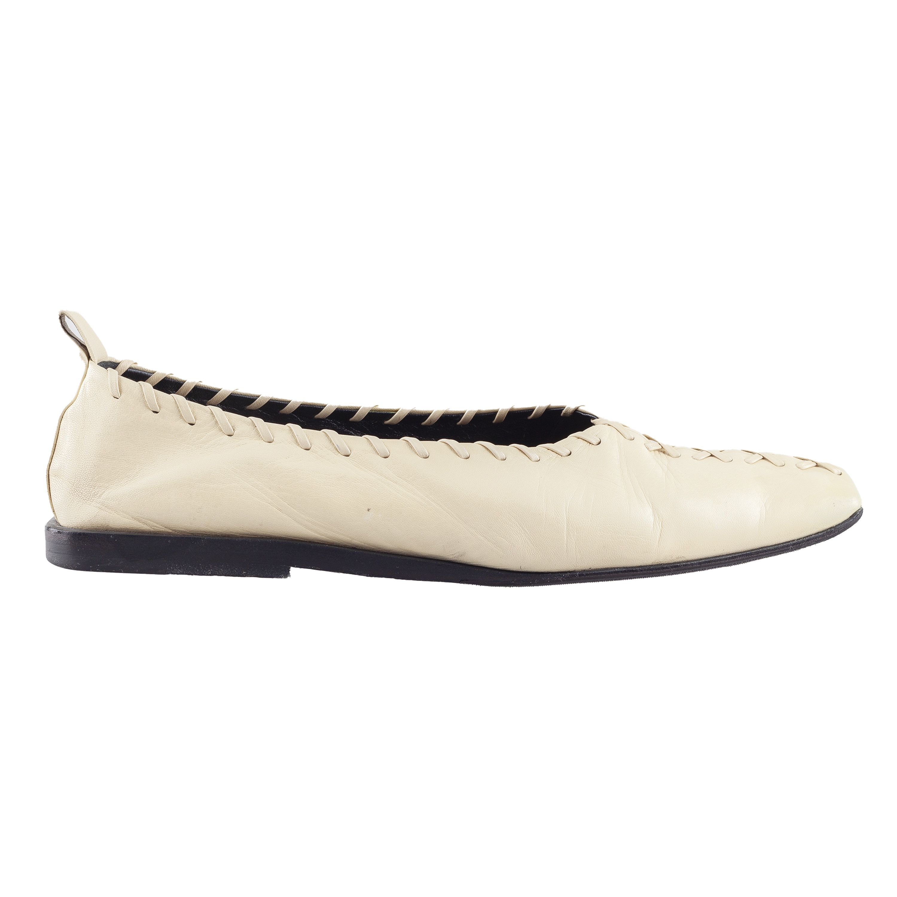 Jil Sander JIL SANDER Leather Ballet Beige Flats (39 IT/40 EU) Size US 9 / IT 39 - 8 Thumbnail