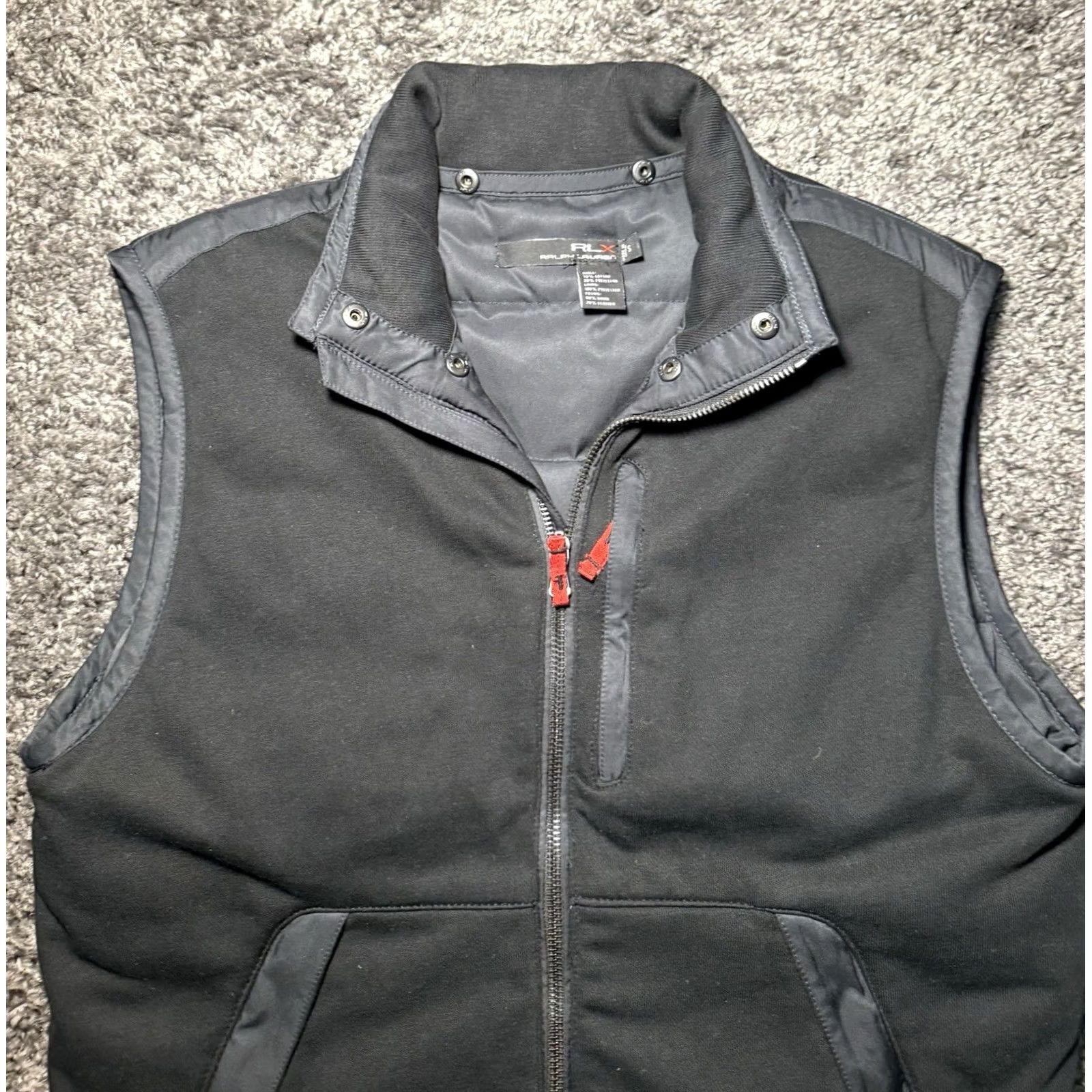 RLX Ralph Lauren RLX Ralph Lauren Polo Men’s Small Black Down Filled Knit Puffer Golf Vest Size US S / EU 44-46 / 1 - 4 Thumbnail