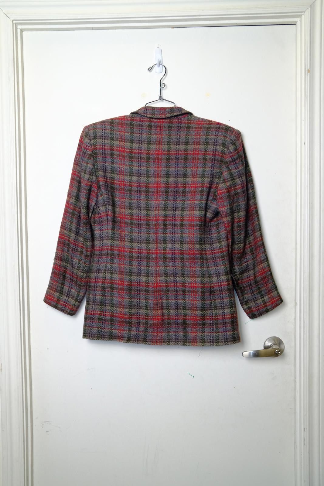 Other 90's Missoni Donna Plaid Wool Blazer Size M / US 6-8 / IT 42-44 - 2 Thumbnail