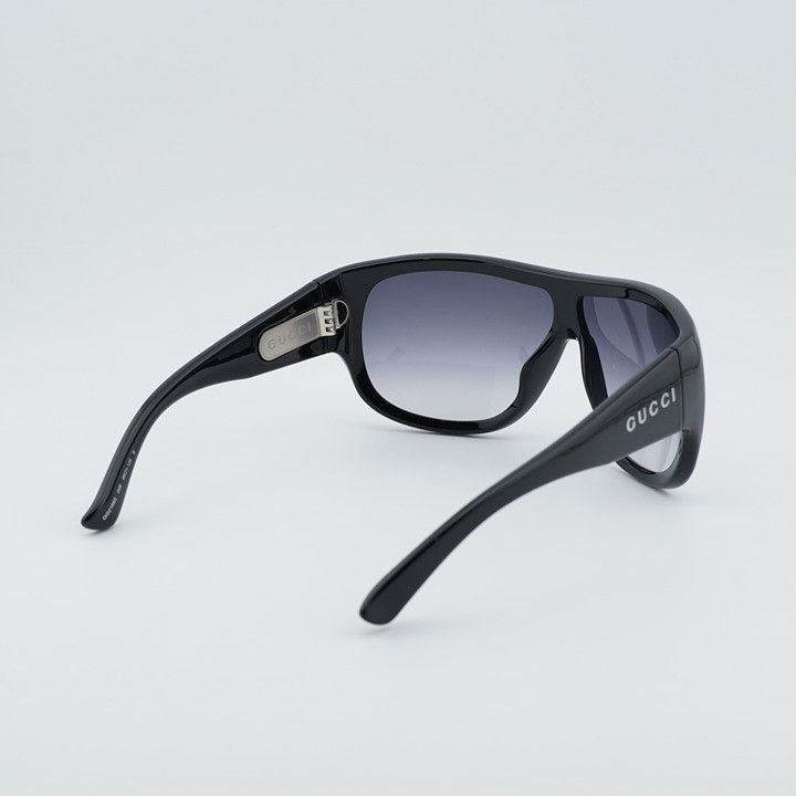 Gucci Gucci GG2168S 008 Sunglasses Shiny Black Shield Frame, Grey Size ONE SIZE - 3 Thumbnail