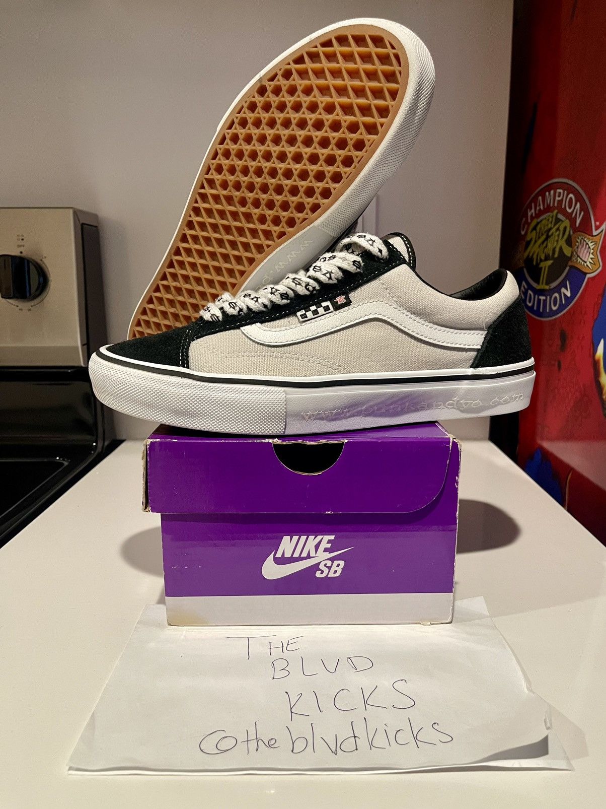 Punk and Yo PunkandYo x Vans Old Skool Reissue 36 Black Grey White Size US 10 / EU 43 - 1 Thumbnail