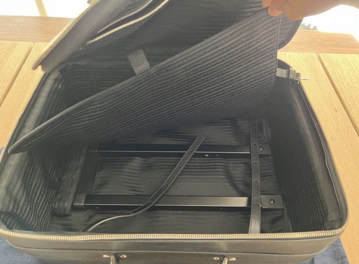 Prada Saffiano Leather Travel Suitcase | Carry On Size ONE SIZE - 10 Thumbnail