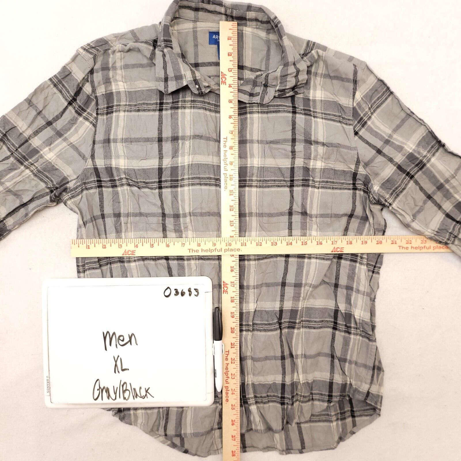 Arizona Jean Co. Arizona Jean Co Madras Flannel Button Up Shirt Mens Size XL Size US XL / EU 56 / 4 - 6 Thumbnail
