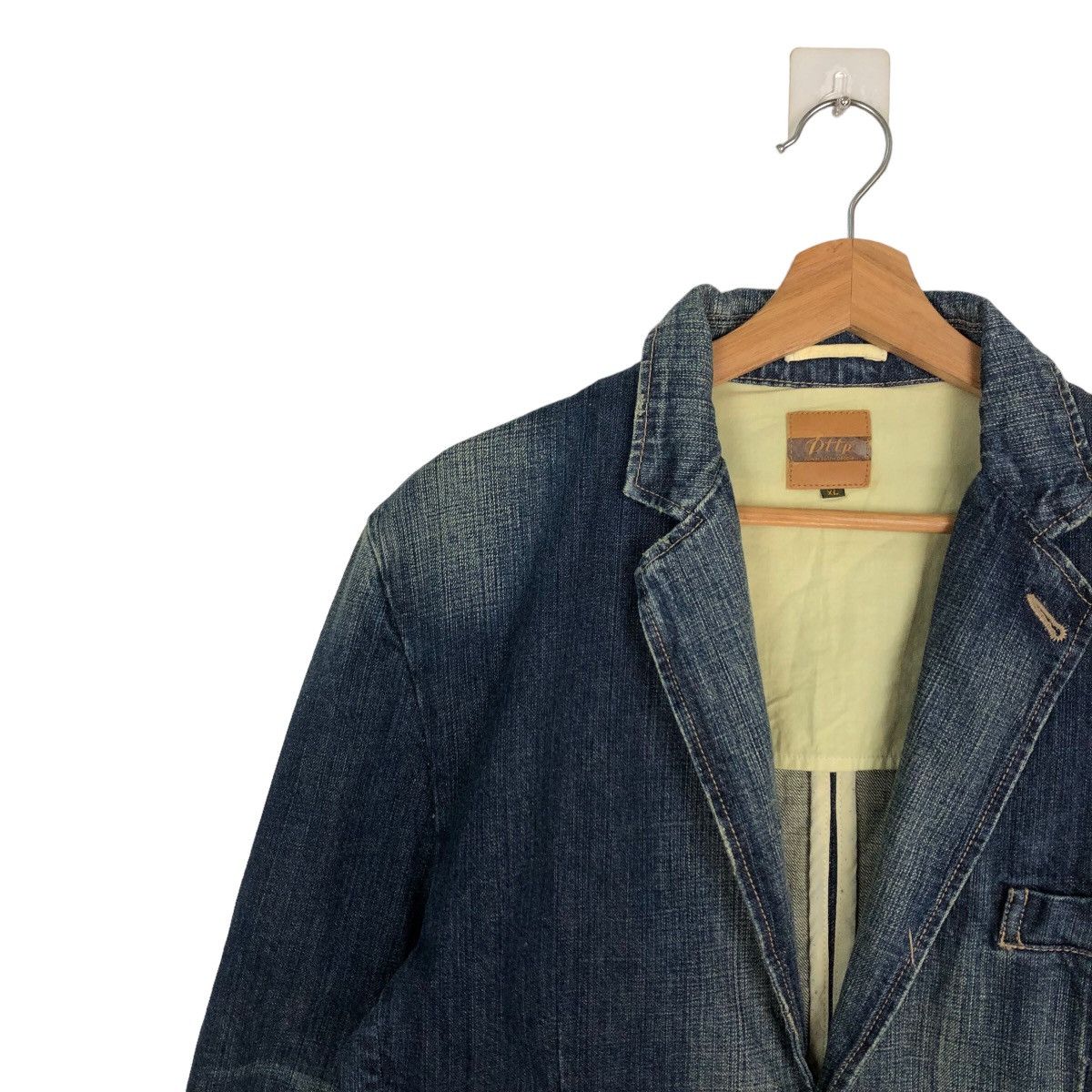 Issey Miyake 🔥90’s VINTAGE HIKORY CHORE DENIM JACKET PTPL JAPAN Size XL / US 12-14 / IT 48-50 - 6 Thumbnail