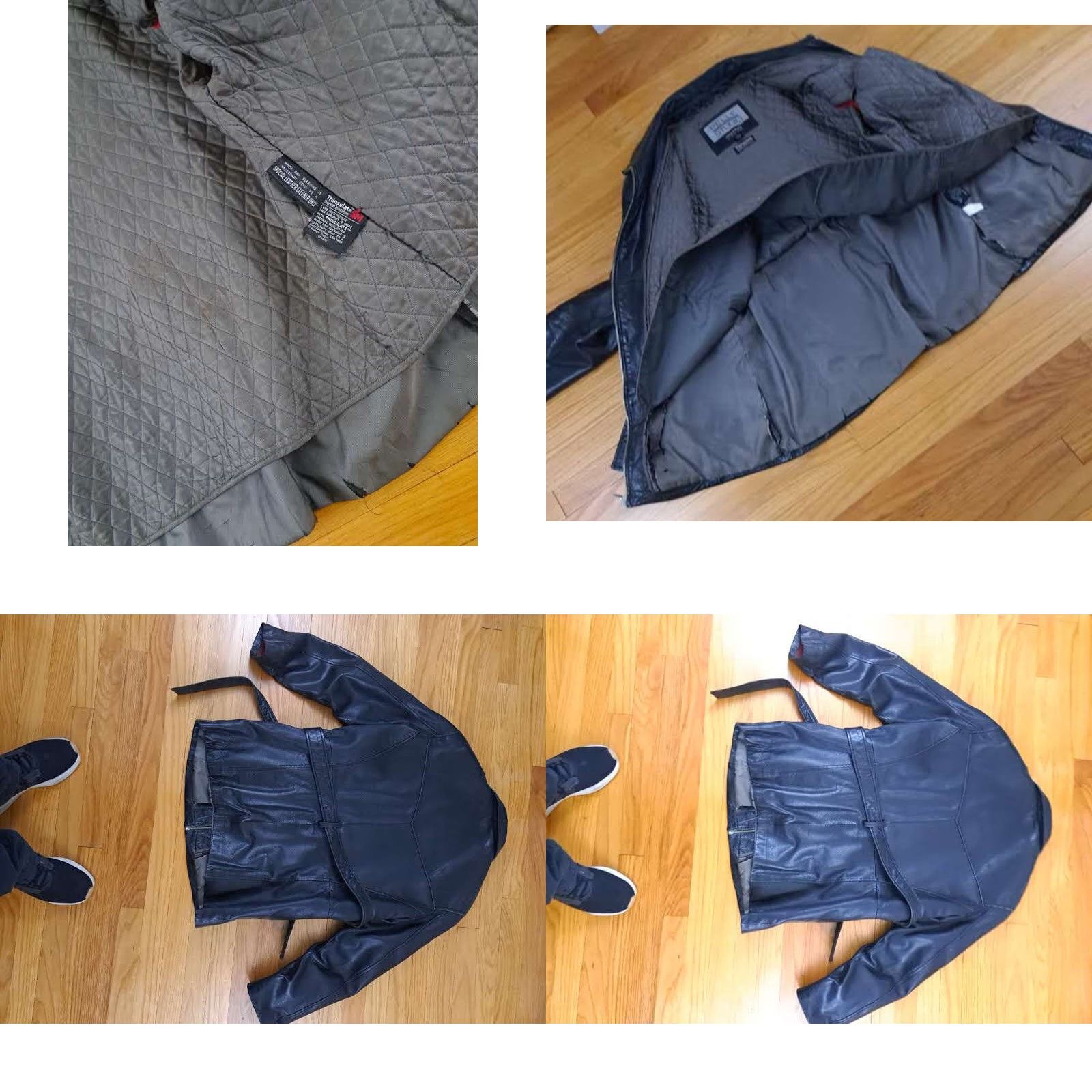 Vintage VINTAGE Pelle Studio Wilson Leather Jacket Belted Jacket Men LG Black Removable Thinsulate Liner Full Zip Front Pocket Size US L / EU 52-54 / 3 - 8 Thumbnail