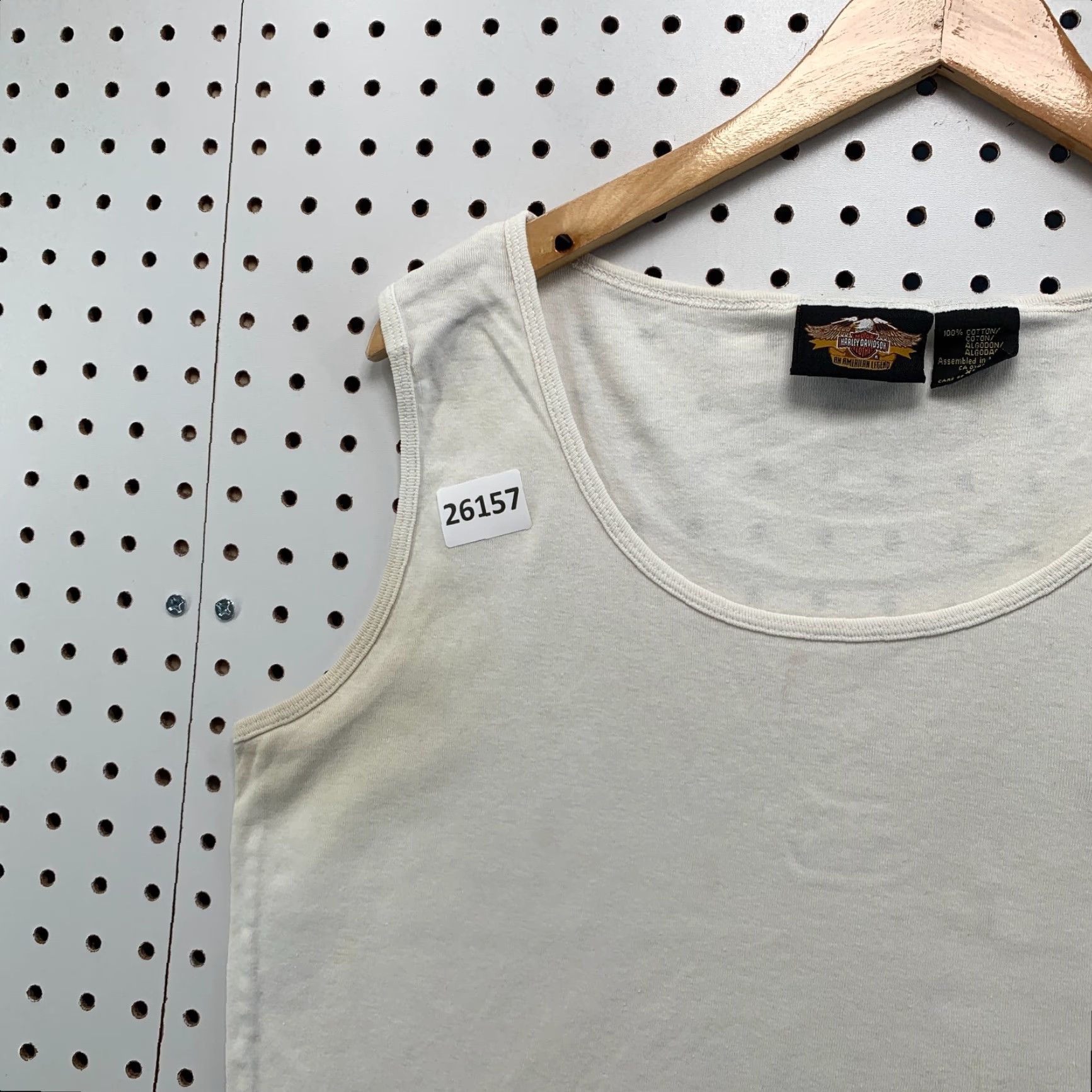 Harley Davidson Harley-Davidson Motorcycle Tank Crop Top Womens XL White Distressed Size XL / US 12-14 / IT 48-50 - 7 Thumbnail