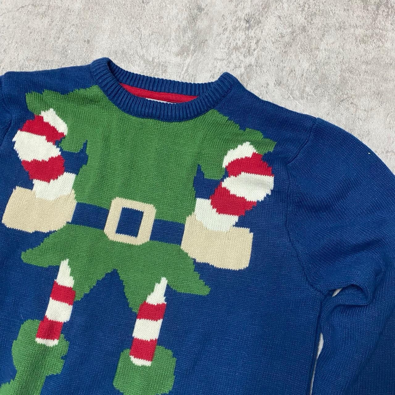 Other Funny Christmas elf jumper in blue and green Size US L / EU 52-54 / 3 - 2 Thumbnail