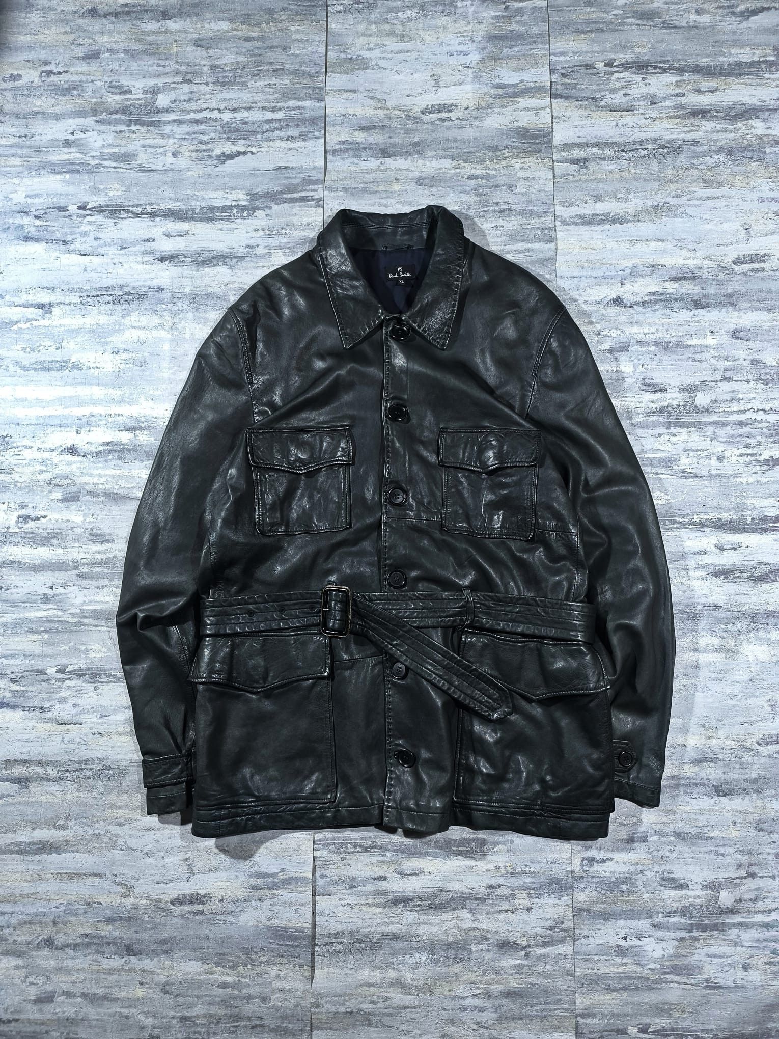 Leather vtg real leather artisan stitched leather coat Size US XL / EU 56 / 4 - 1 Thumbnail