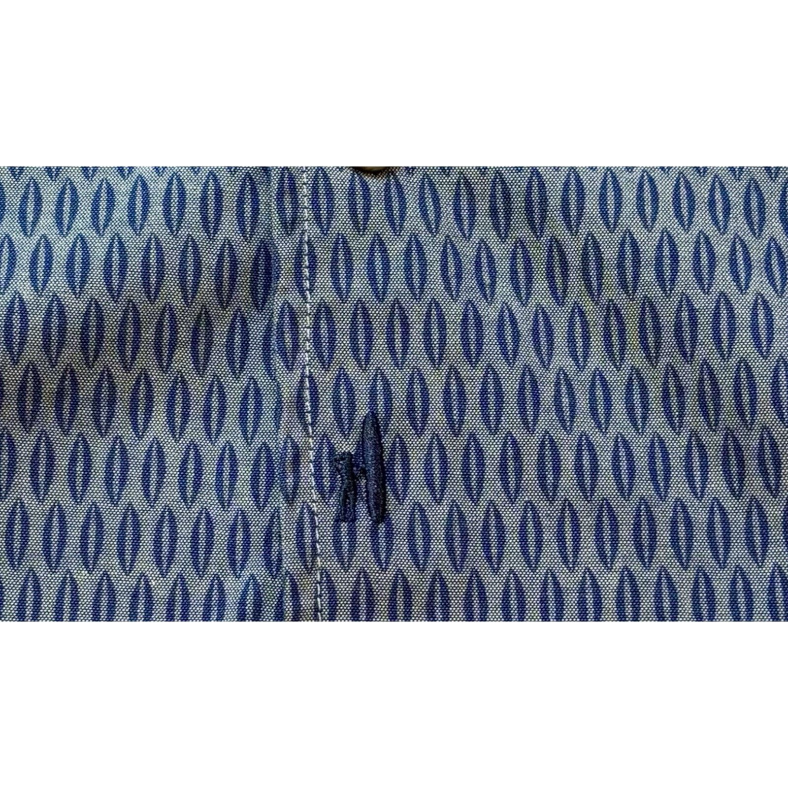 johnnie-O JohnnieO Blue Geometric Print Finley Button Down Stretch XXL Size US XXL / EU 58 / 5 - 5 Thumbnail