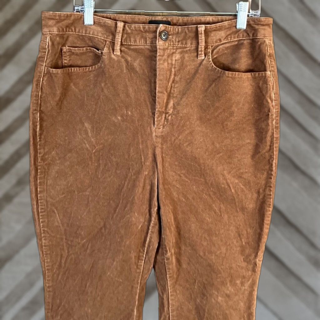 Talbots Talbots Womens Pants Brown Corduroy High Rise Straight Stretch 12 Pants Womens Brown Corduroy High Rise Straight Stretch 12 Size 34" / US 12 / IT 48 - 1 Thumbnail