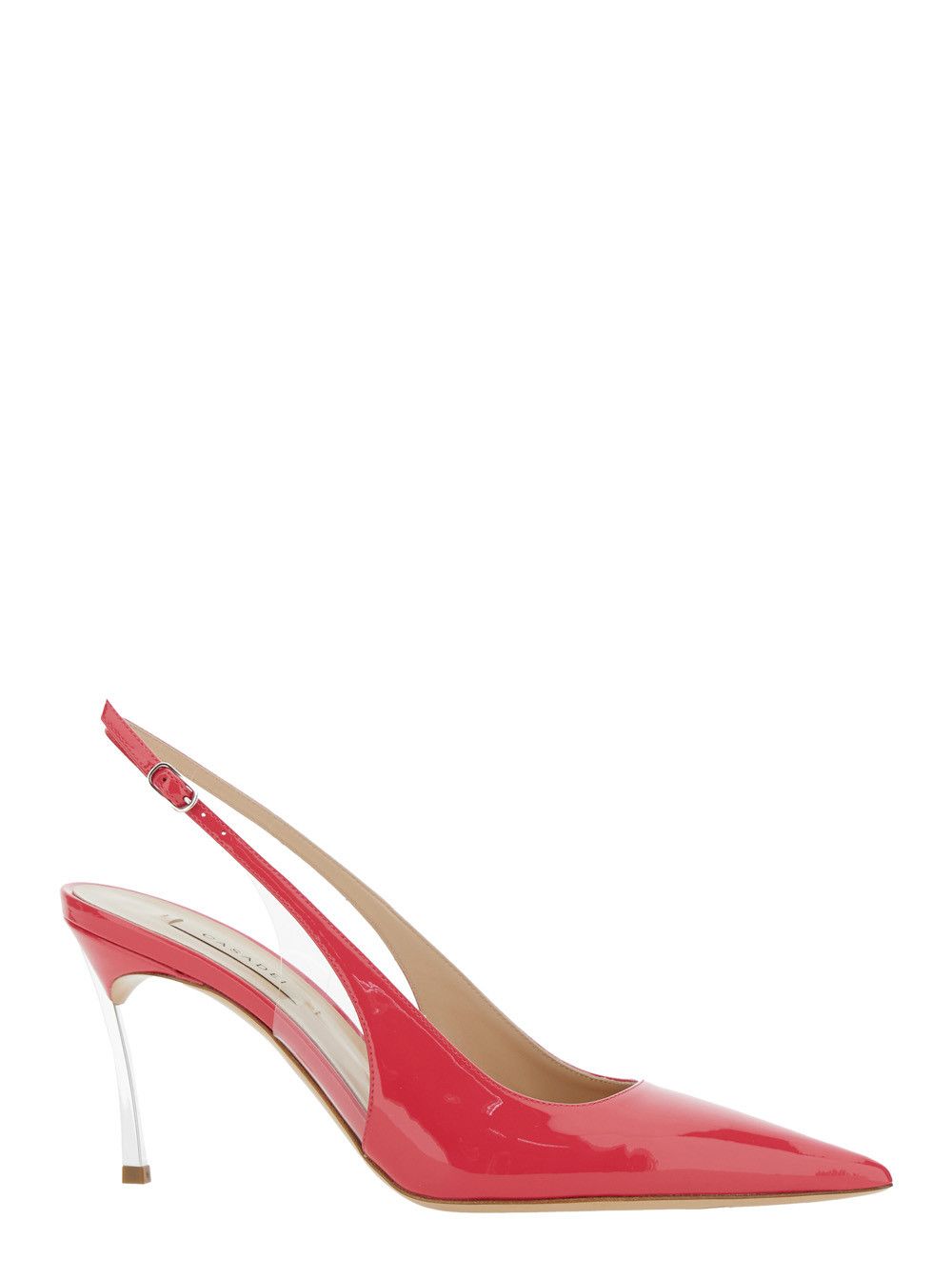 Casadei 'Superblade Tiffany' Pink Slingback Pumps with High Heel in Patent Leather Woman Size US 7 / IT 37 - 1 Thumbnail