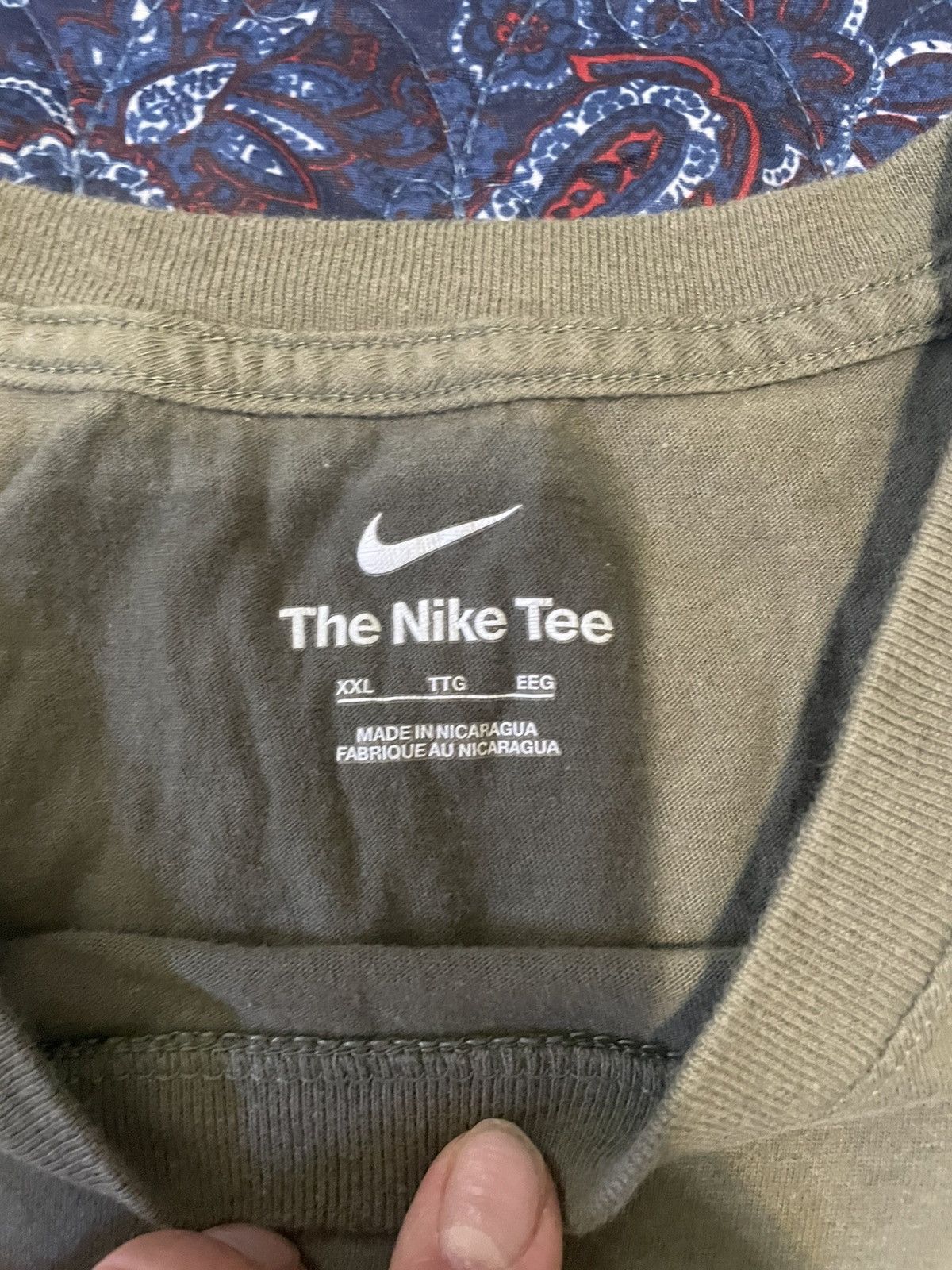 Nike Nike Army Green Shirt Size US XXL / EU 58 / 5 - 2 Thumbnail