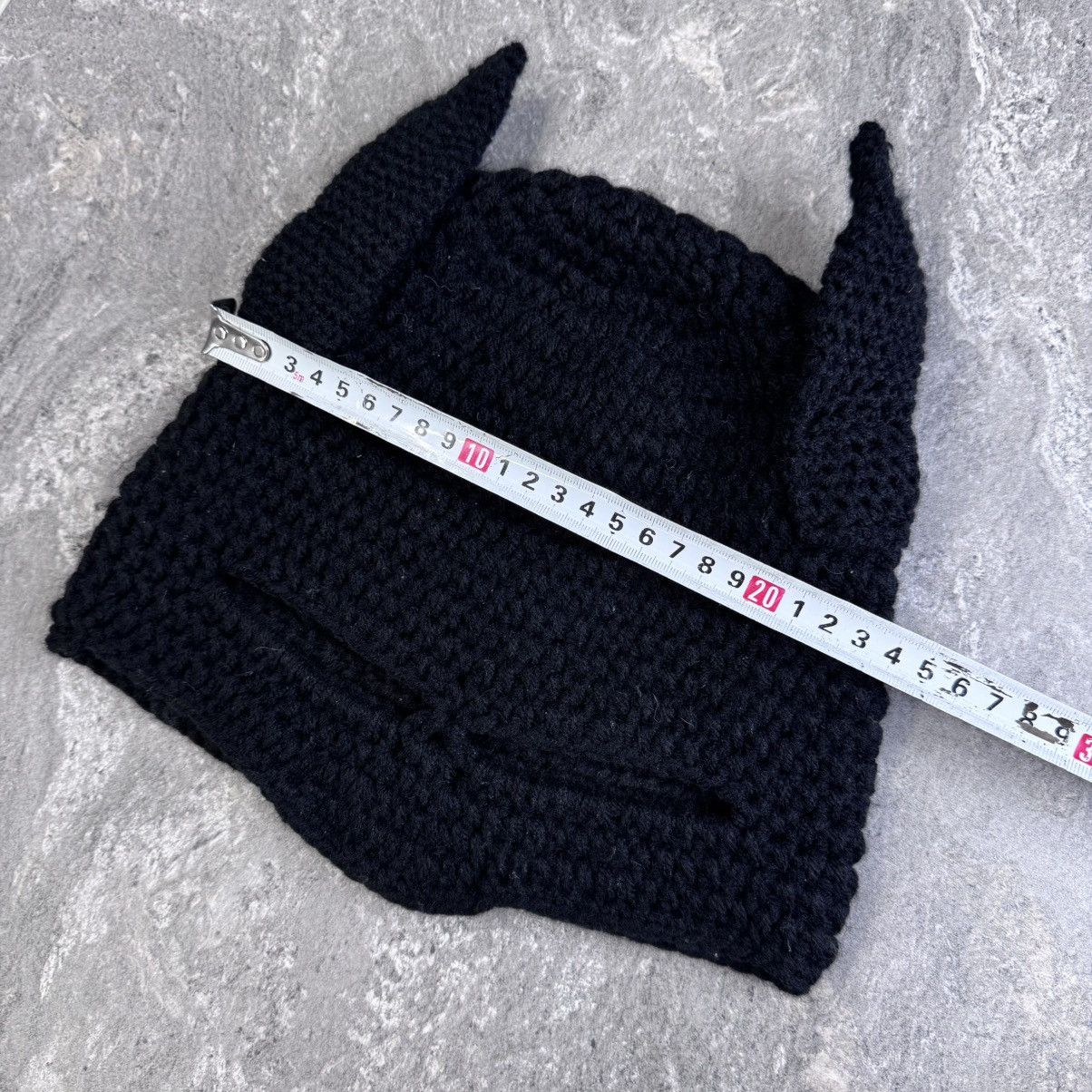 Handmade Y2K Knitted mask hat balaclava Batman Japan style handmade Size ONE SIZE - 6 Thumbnail