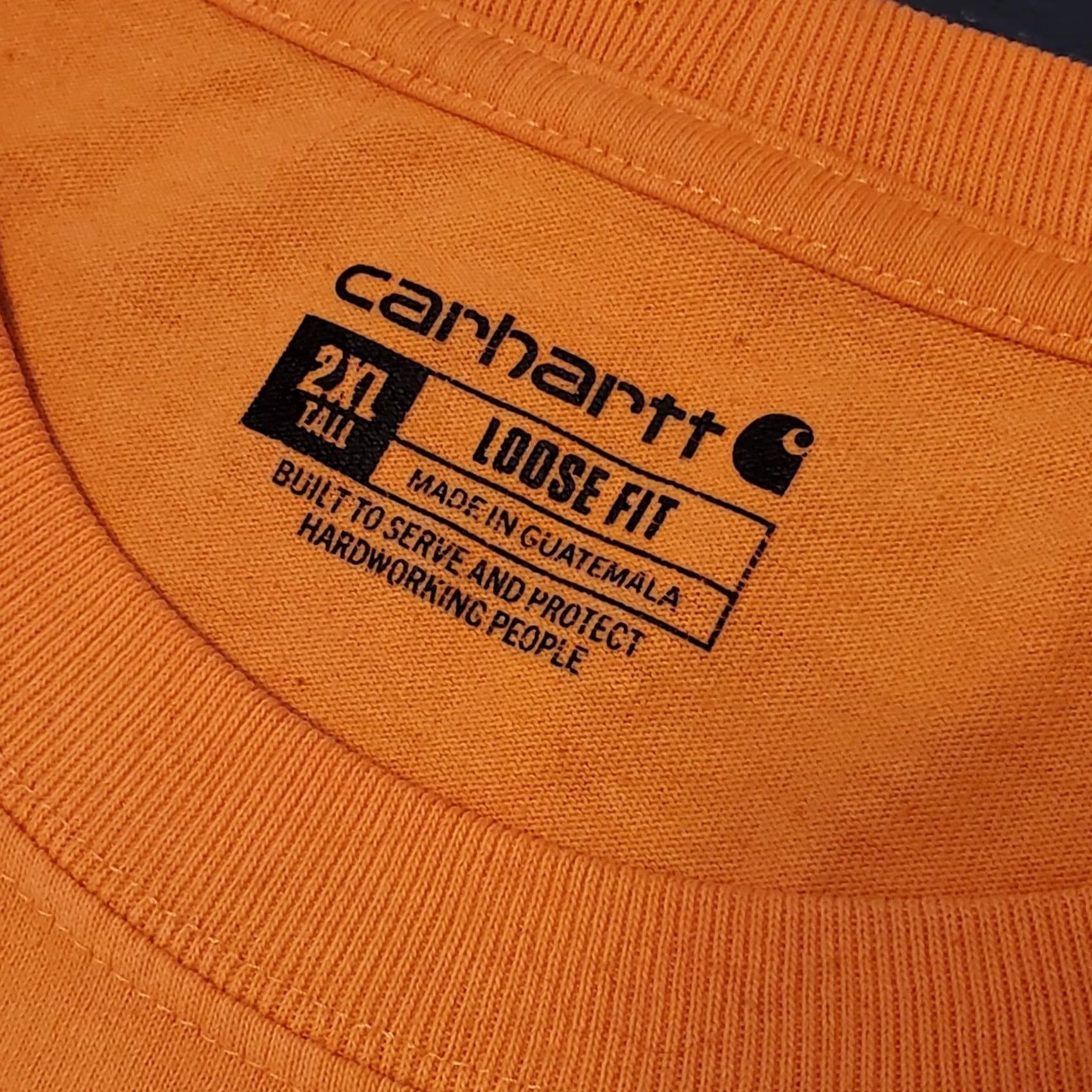Carhartt VINTAGE: No Carhartt Shirt Mens 2XL Orange High Visibility Long Sleeve Crew Neck Heavyweight Loose Fit Outdoor Size US XXL / EU 58 / 5 - 4 Thumbnail