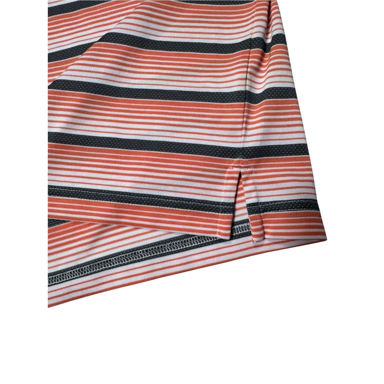 Greg Norman Greg Norman For Tasso Elba Orange Dark Grey Striped Polo Sh Size US L / EU 52-54 / 3 - 3 Thumbnail