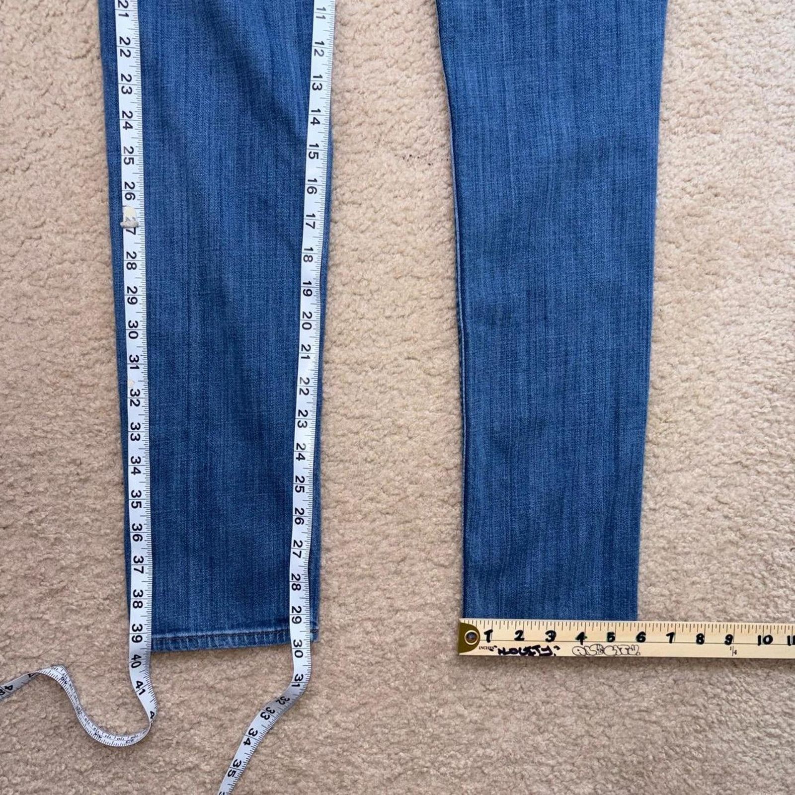 & Other Stories Vintage Y2K Blue Ripped & Skinny Straight Hudson Denim Jeans Size 30" / US 8 / IT 44 - 6 Thumbnail