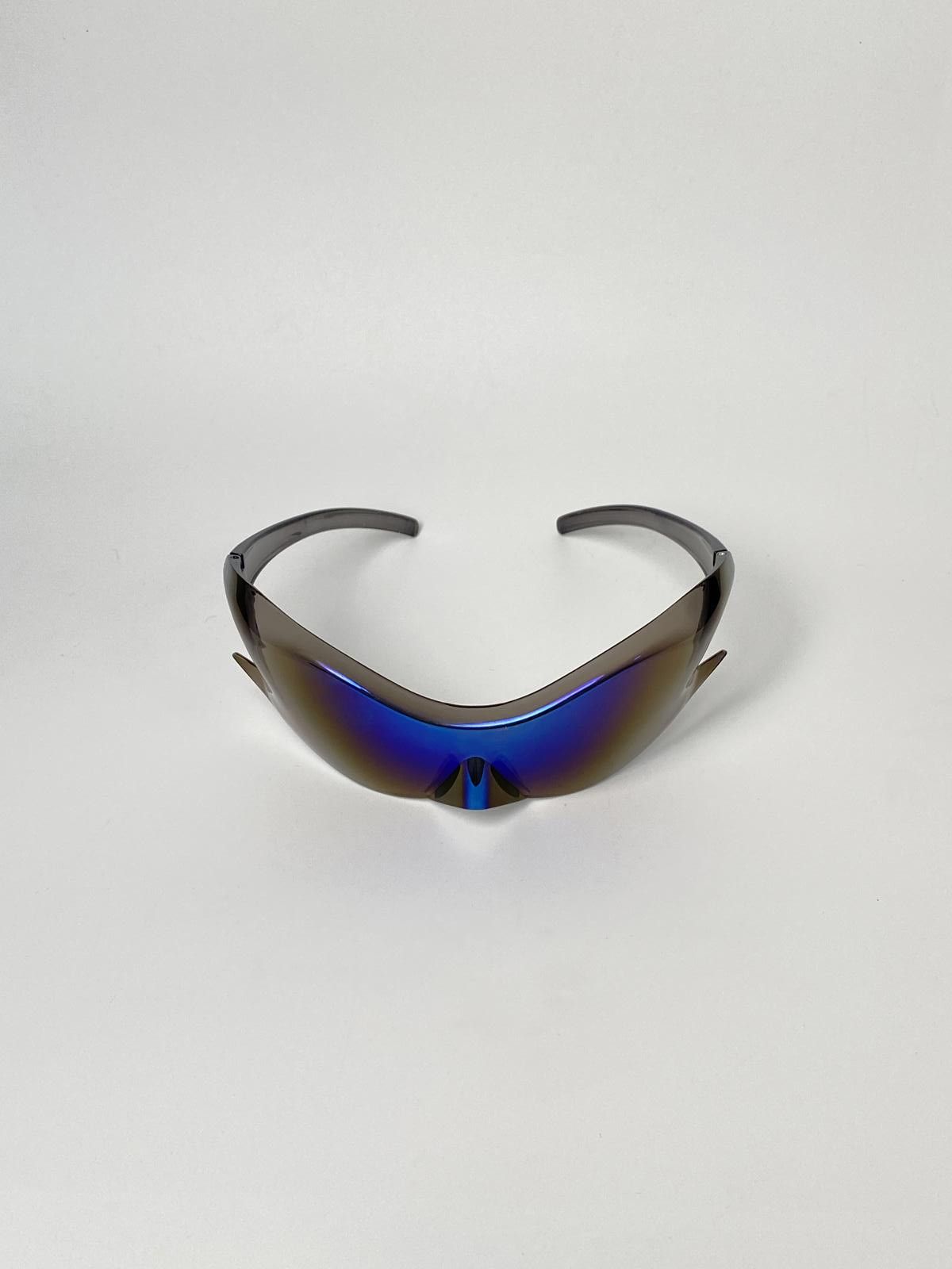 Other Y2k Vtg Avant Garde Futuristic Sliver Sunglasses Unisex OS Size ONE SIZE - 8 Thumbnail