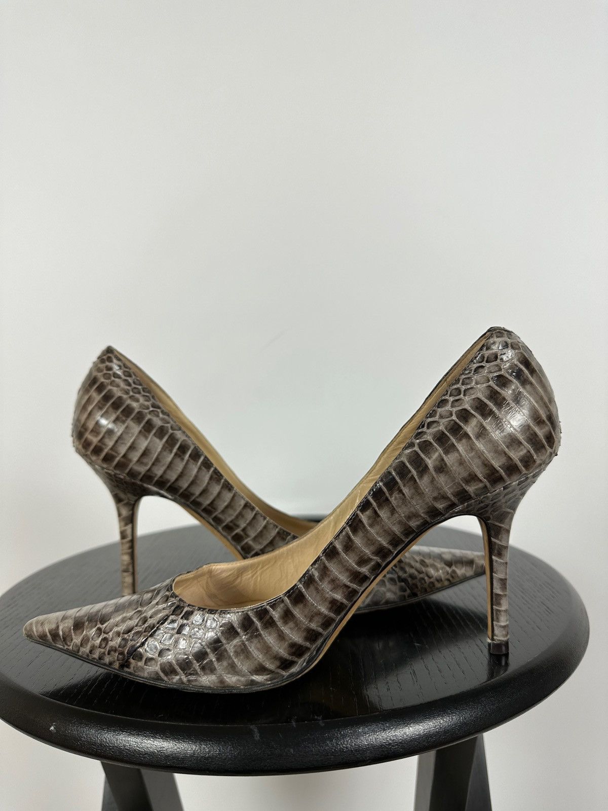 Jimmy Choo Jimmy Choo Pumps Croc Embossed Heels Pointed Toe Size 36 1/2 Size US 6.5 / IT 36.5 - 6 Thumbnail
