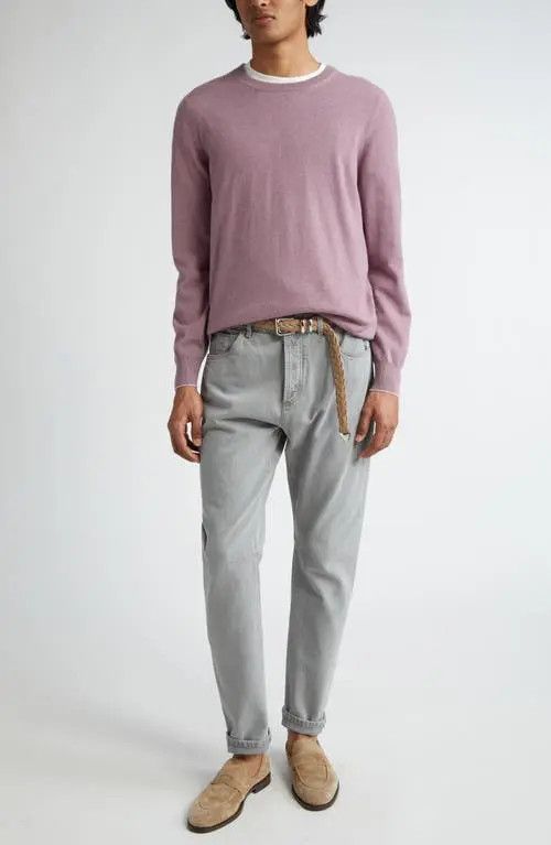 Brunello Cucinelli o1w1db10425 Cashmere Turtleneck Cardigan in Light Pink Size US XXL / EU 58 / 5 - 2 Thumbnail