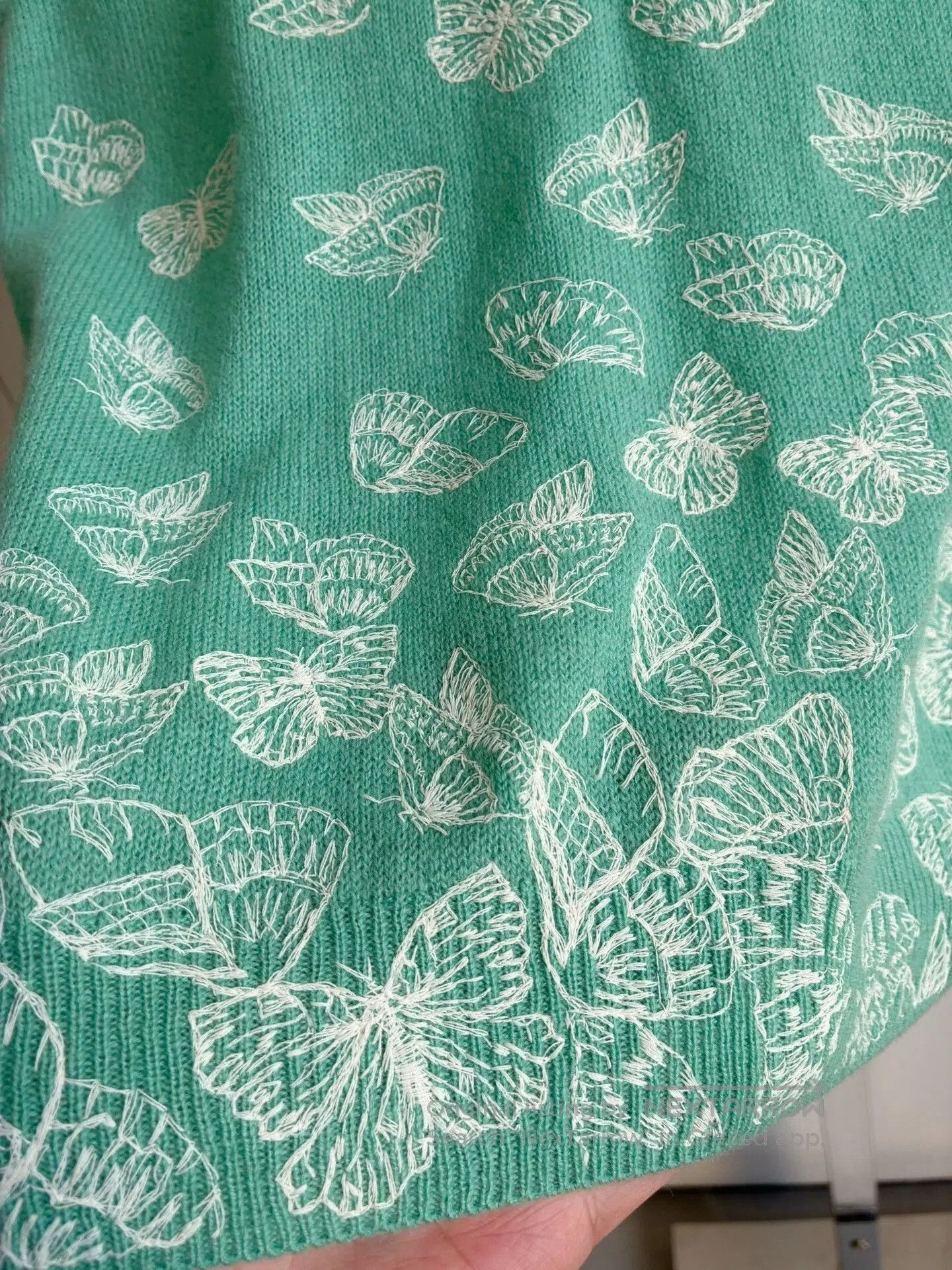 Dior Dior Mint Green Butterfly Embroidery Knit Top. Size XS / US 0-2 / IT 36-38 - 5 Thumbnail