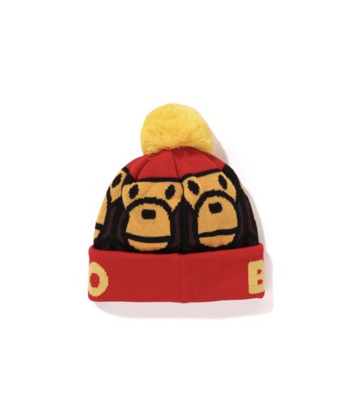 Bape Bape SQUARE MILO POM POM KNIT CAP KIDS Size ONE SIZE - 2 Thumbnail
