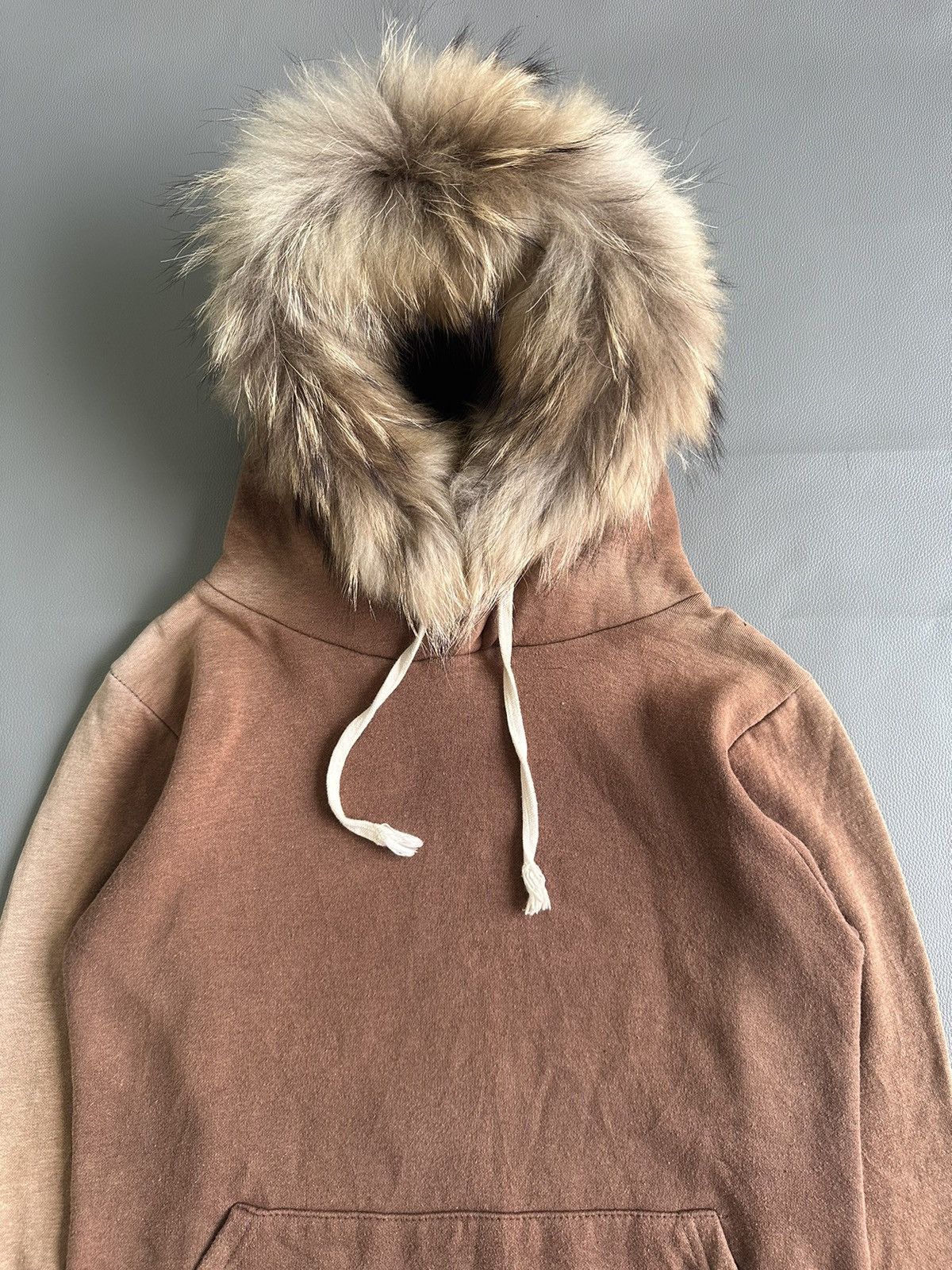 20471120 SUNFADED FAUX FUR HOODIE IFSIXWASNINE LGB STYLE Size US S / EU 44-46 / 1 - 3 Thumbnail