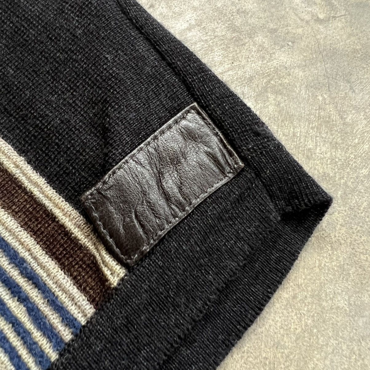 Coogi Vintage 1990s Umberto Bilancioni Vest Leather Round Knitwear Size US M / EU 48-50 / 2 - 5 Thumbnail