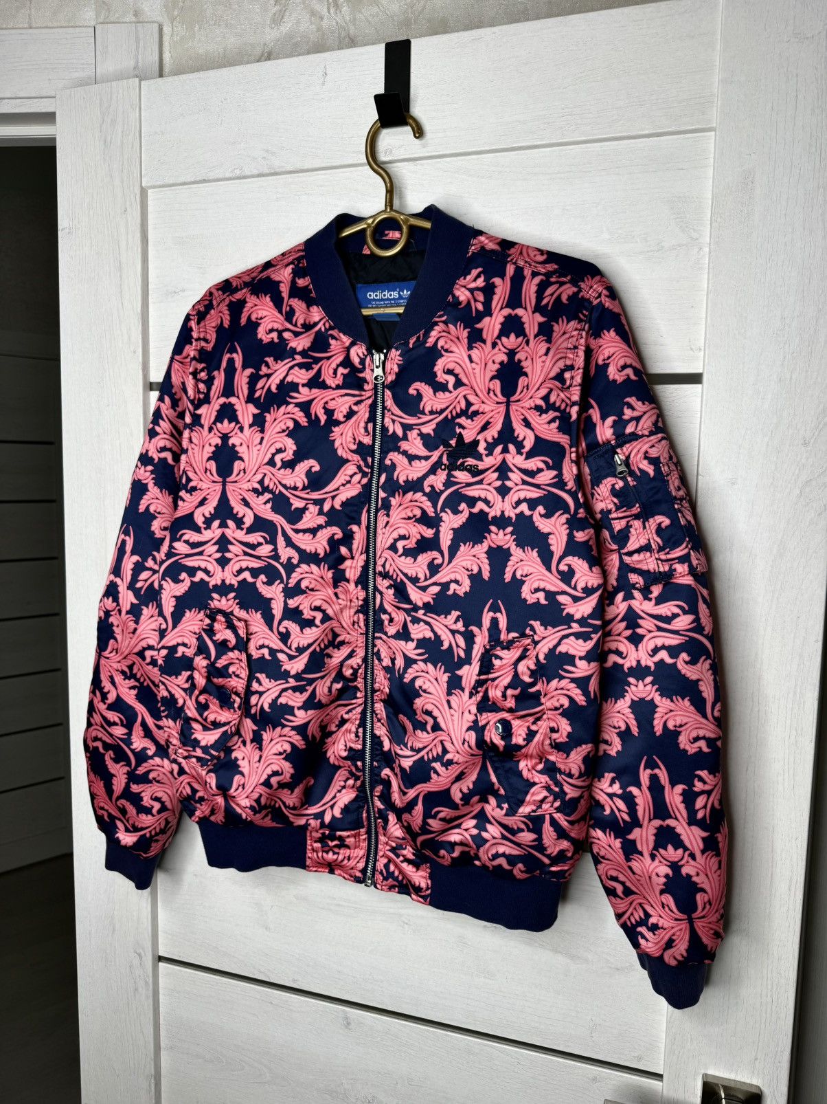 Adidas Adidas x The Farm Company Pink Floral Bomber Jacket Y2K Hype Size S / US 4 / IT 40 - 6 Thumbnail