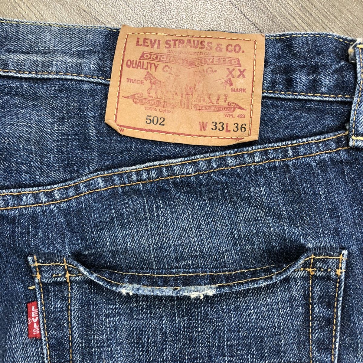 Levi's × Levi's Vintage Clothing 🇯🇵 90’s Vintage Levis 502xx Selvedge Faded Distressed Jeans Size US 33 - 16 Thumbnail