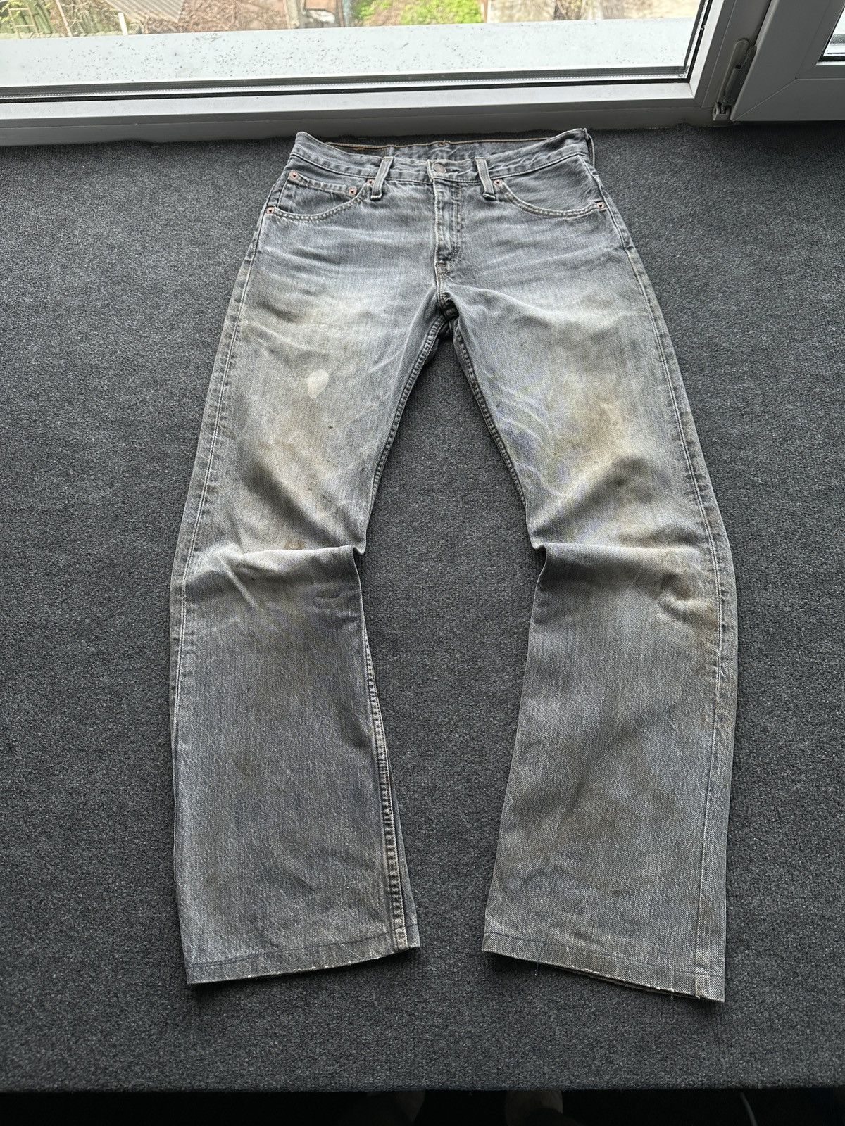 Levi's 🚨 VNTG LEVI’S 507 DISSTRESSED GRAY PAINTED WASHED Size US 29 - 2 Thumbnail