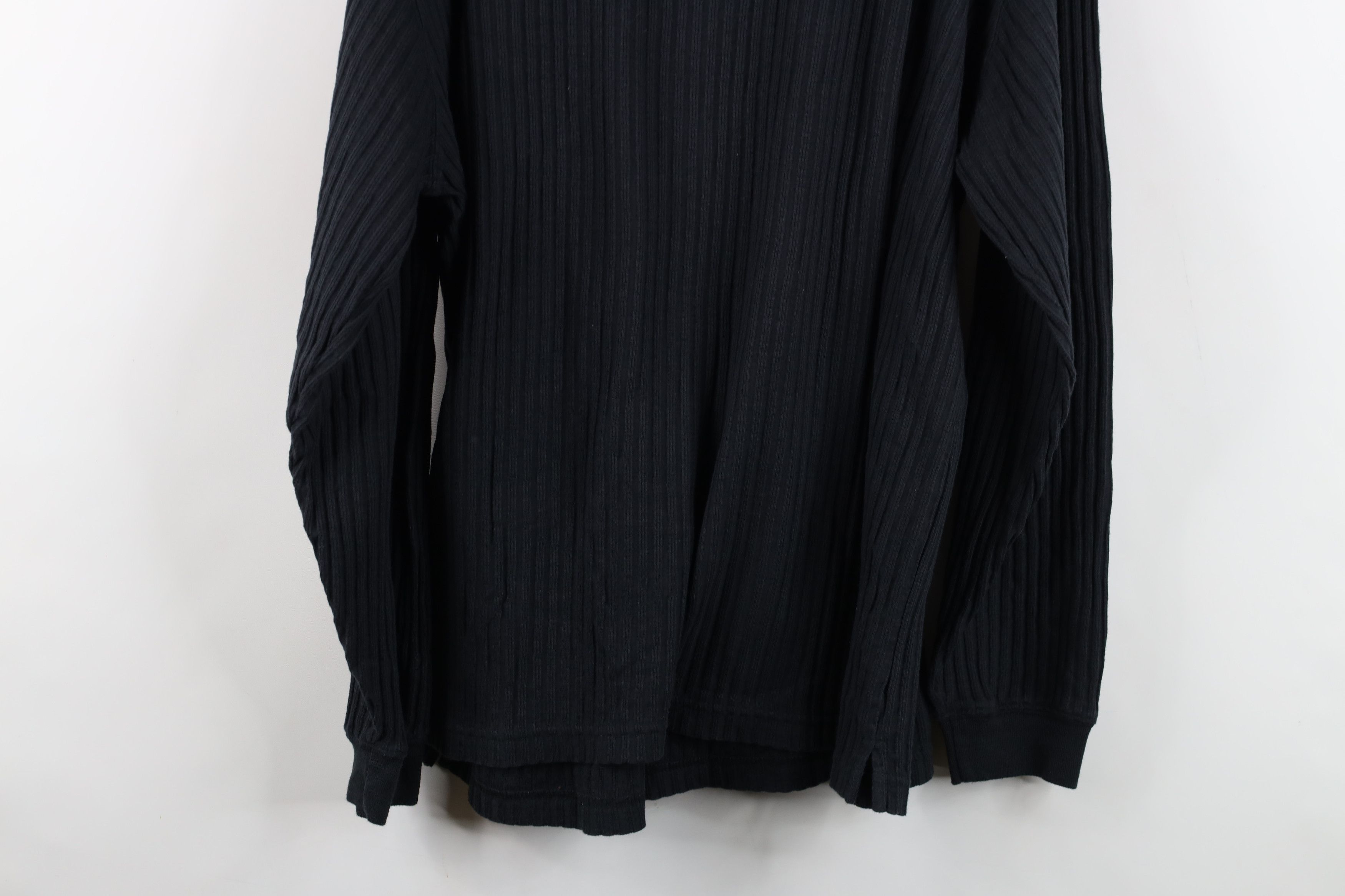 Vintage Vintage 90s Streetwear Ribbed Long Sleeve Henley T-Shirt Size US L / EU 52-54 / 3 - 10 Thumbnail