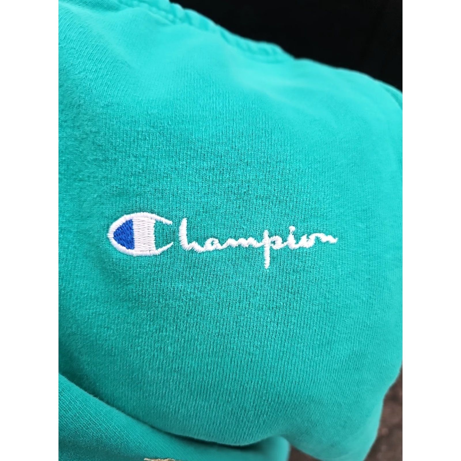 Champion VINTAGE Champion Reverse Weave Sweatpants Men’s L Green USA Reversible Distressed 33x27 Size US 33 - 4 Thumbnail