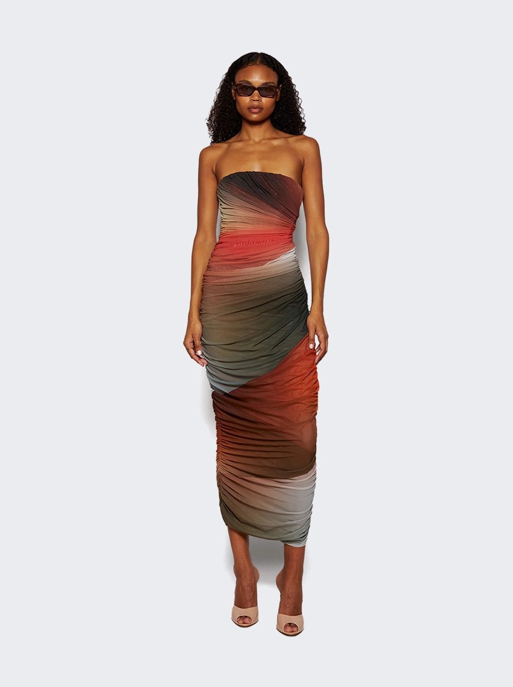 The Attico o1mle0526 Midi Dress in Multicolor Size S / US 4 / IT 40 - 2 Thumbnail