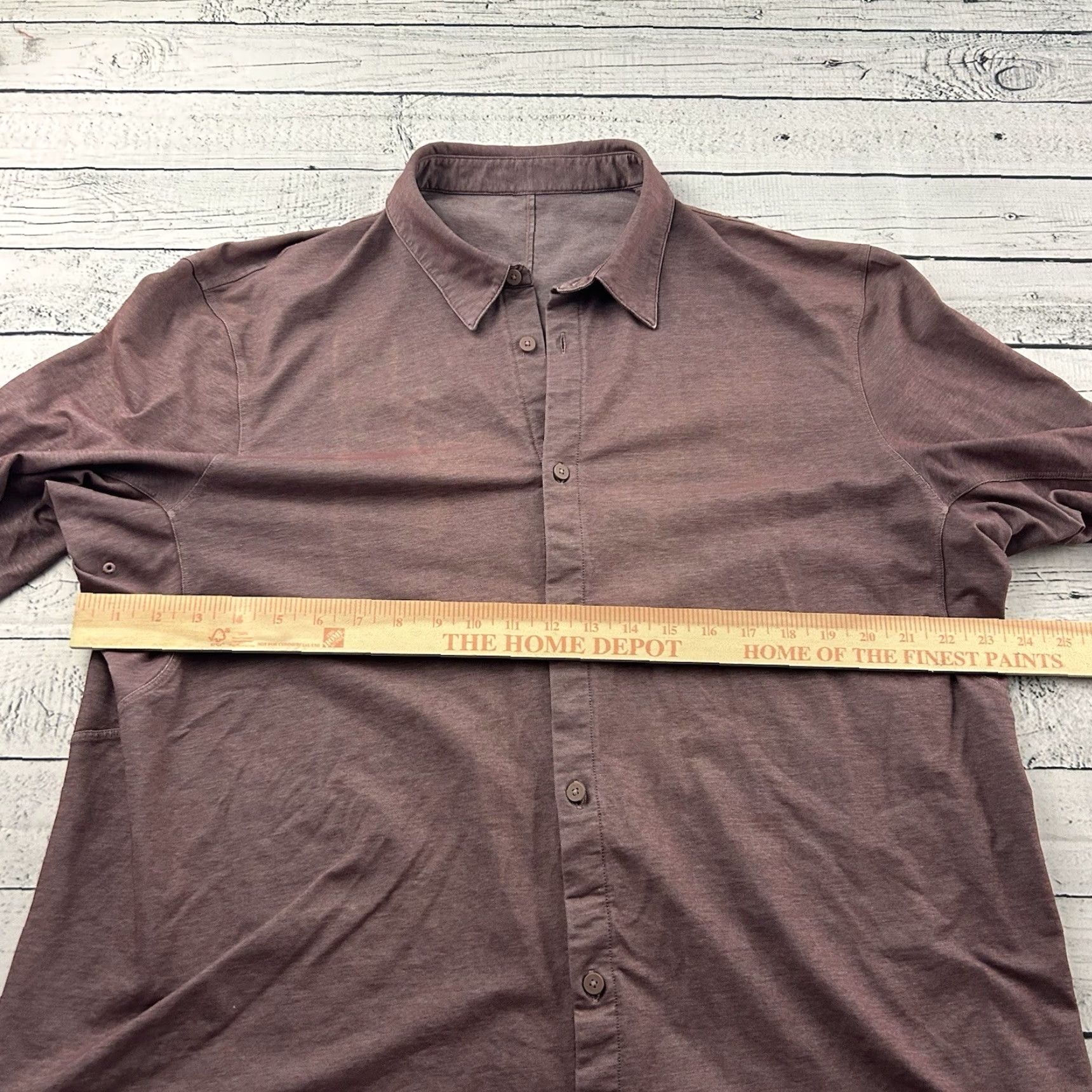 Lululemon Lululemon Long Sleeve Button-Up Shirt Mens 2XL Maeve Maroon Red Shirt Womens Mens Ladies? Size US XXL / EU 58 / 5 - 3 Thumbnail