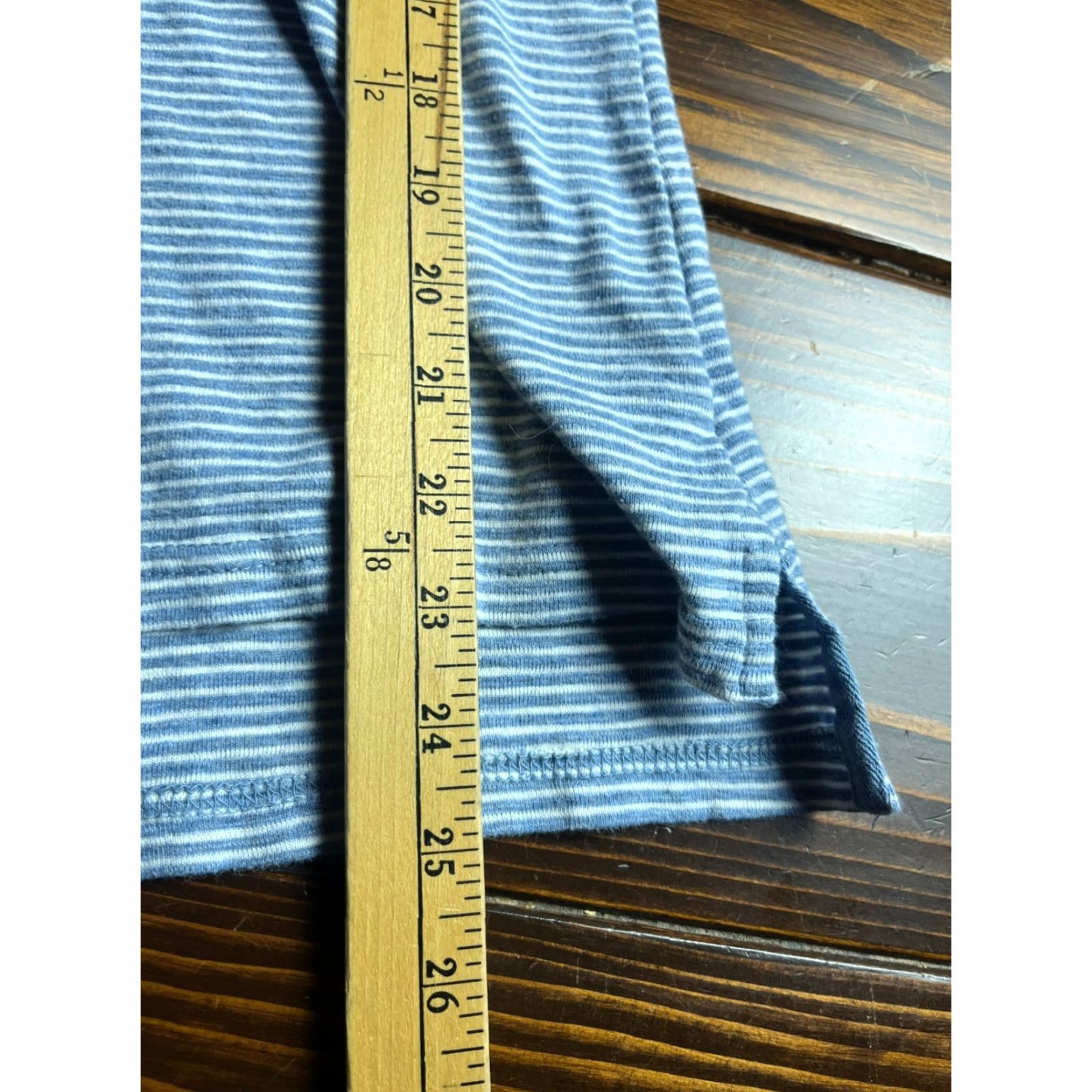 Chaps Chaps Shirt Women's Size Small Striped Lace Up Blue White Multicolor Casual Short Sleeve T-Shirt Regular Womens - Chaps Size S / US 4 / IT 40 - 7 Thumbnail