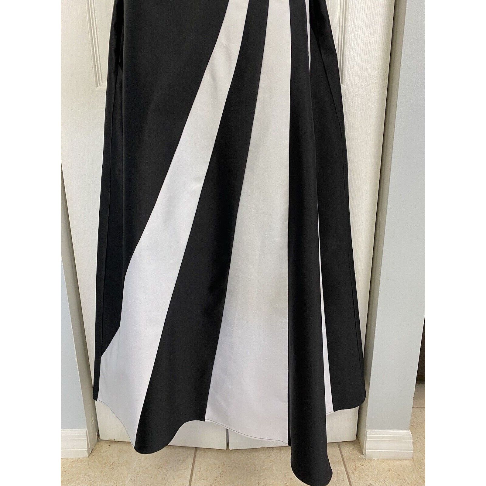 Other Cache Black Dress Maxi Gown 90s Y2k Strapless Black White 12 Size XL / US 12-14 / IT 48-50 - 5 Thumbnail