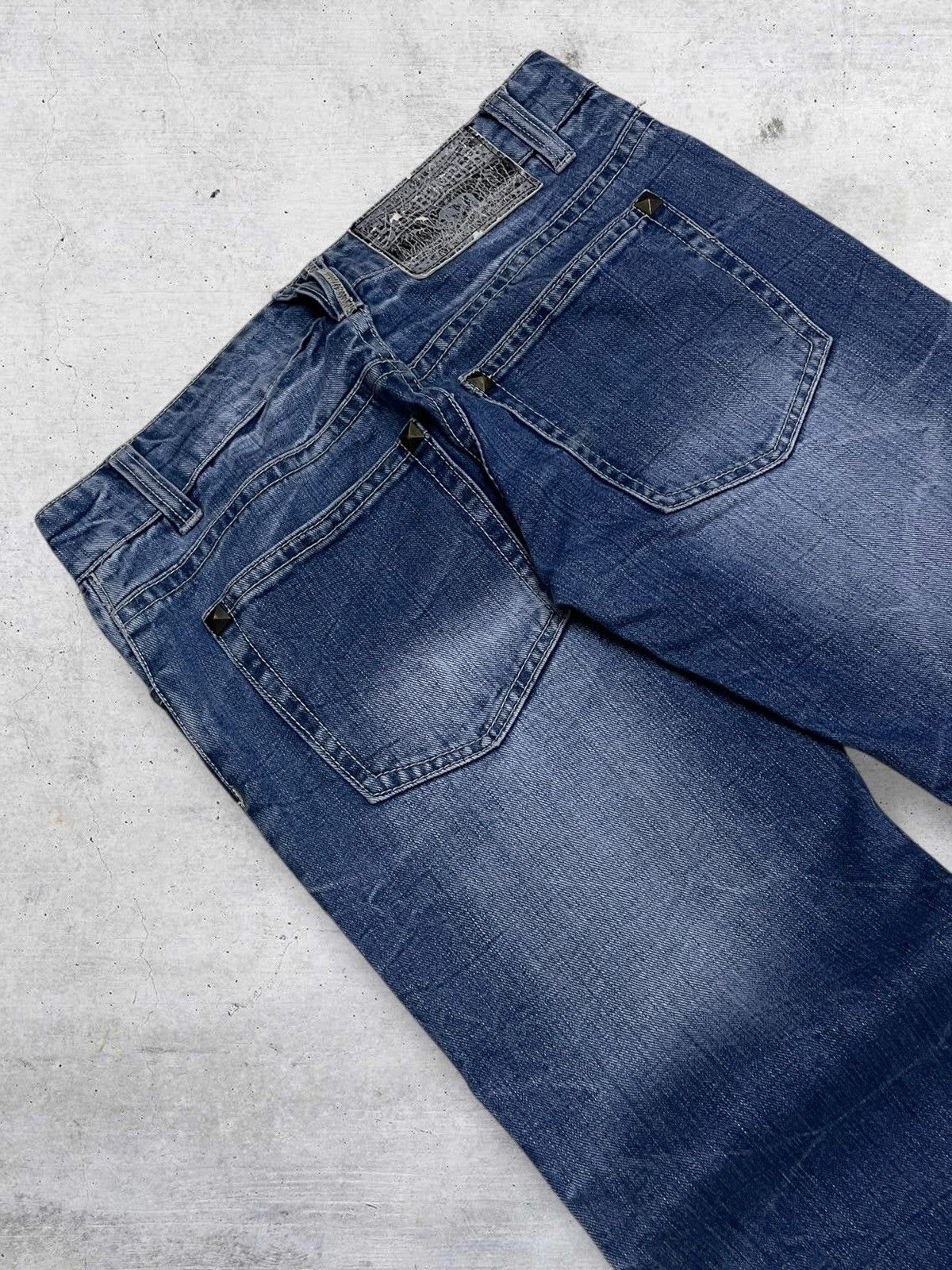semanticdesign VINTAGE SKY BOMBER 90S OG JAPAN DESIGNER PUNK STUDDED DENIM Size US 30 / EU 46 - 14 Thumbnail
