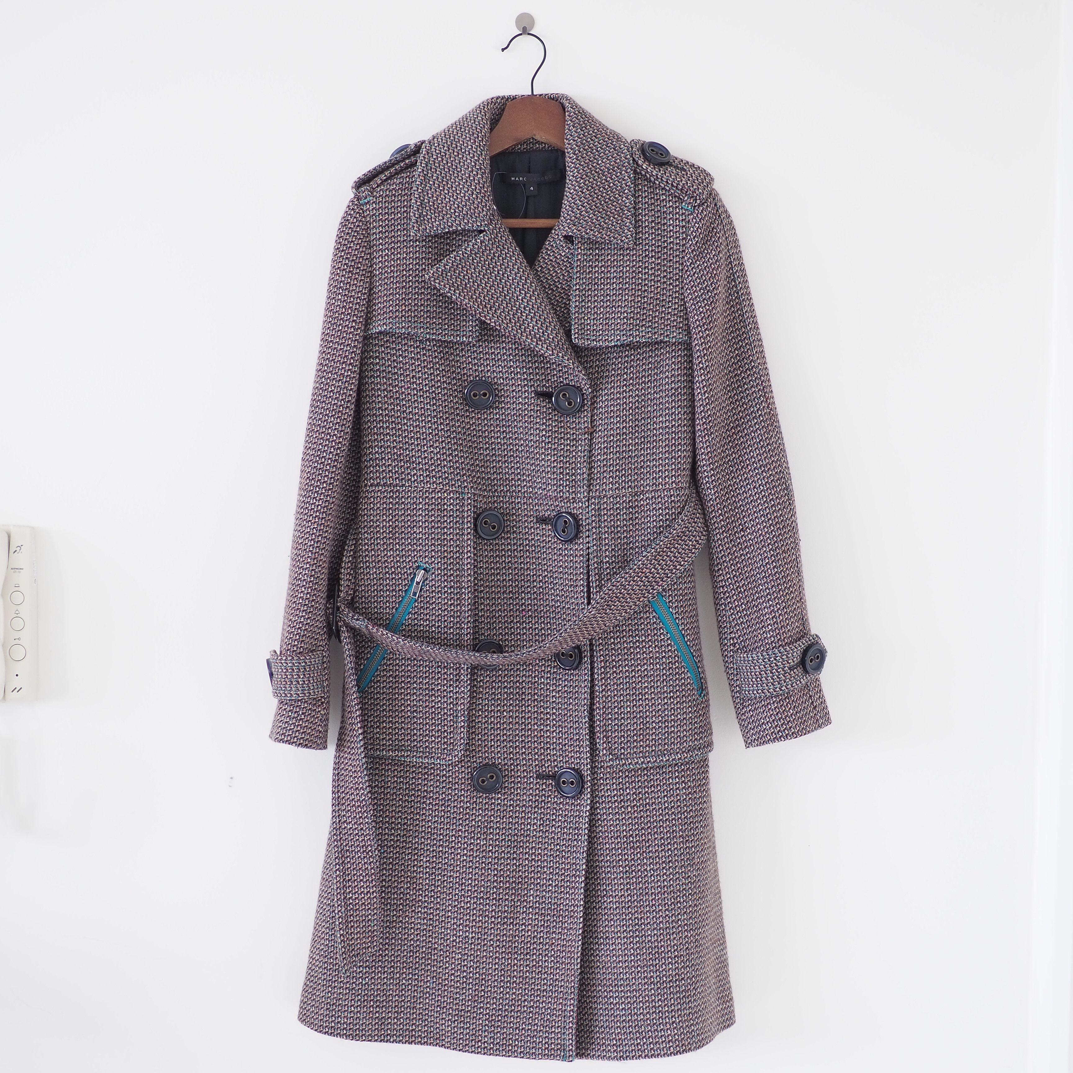 image of Marc Jacobs Trench Coat in Maroon, Women's (Size Small)