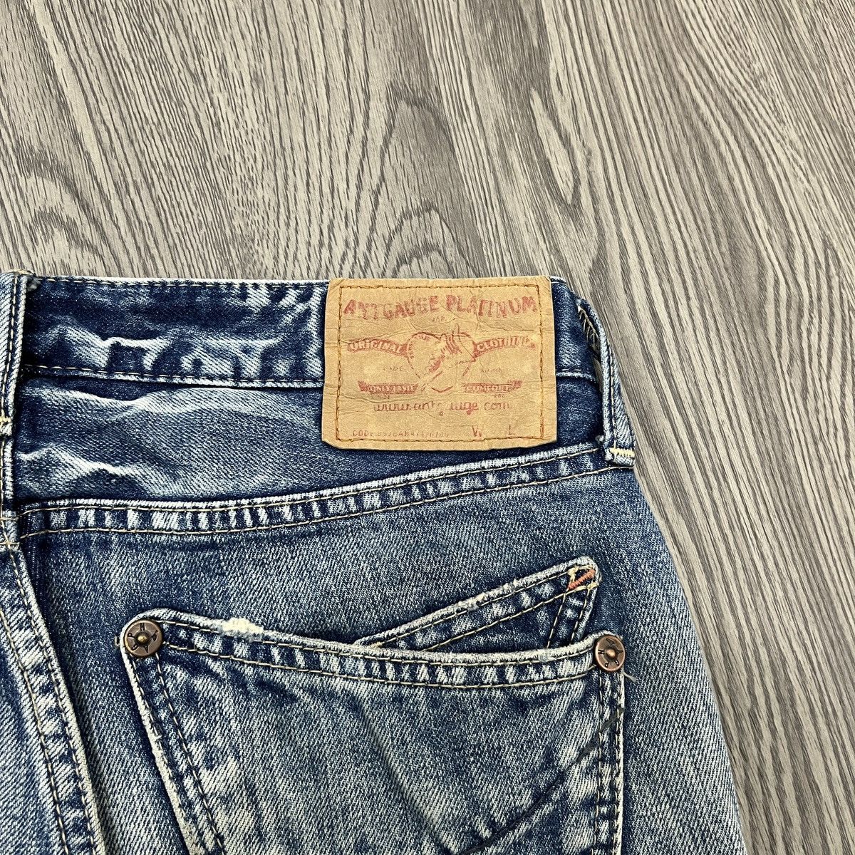 If Six Was Nine Antgauge Platinum - Acid Wash Distressed Denim Lgb Style Size US 28 / EU 44 - 13 Thumbnail