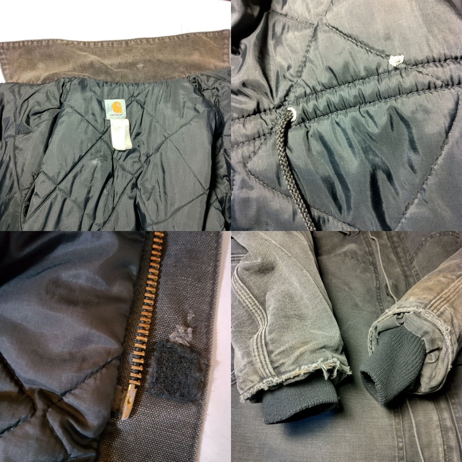 Carhartt VINTAGE Carhartt Arctic Jacket Coat Workwear Canvas Black Distressed USA Size US L / EU 52-54 / 3 - 8 Thumbnail