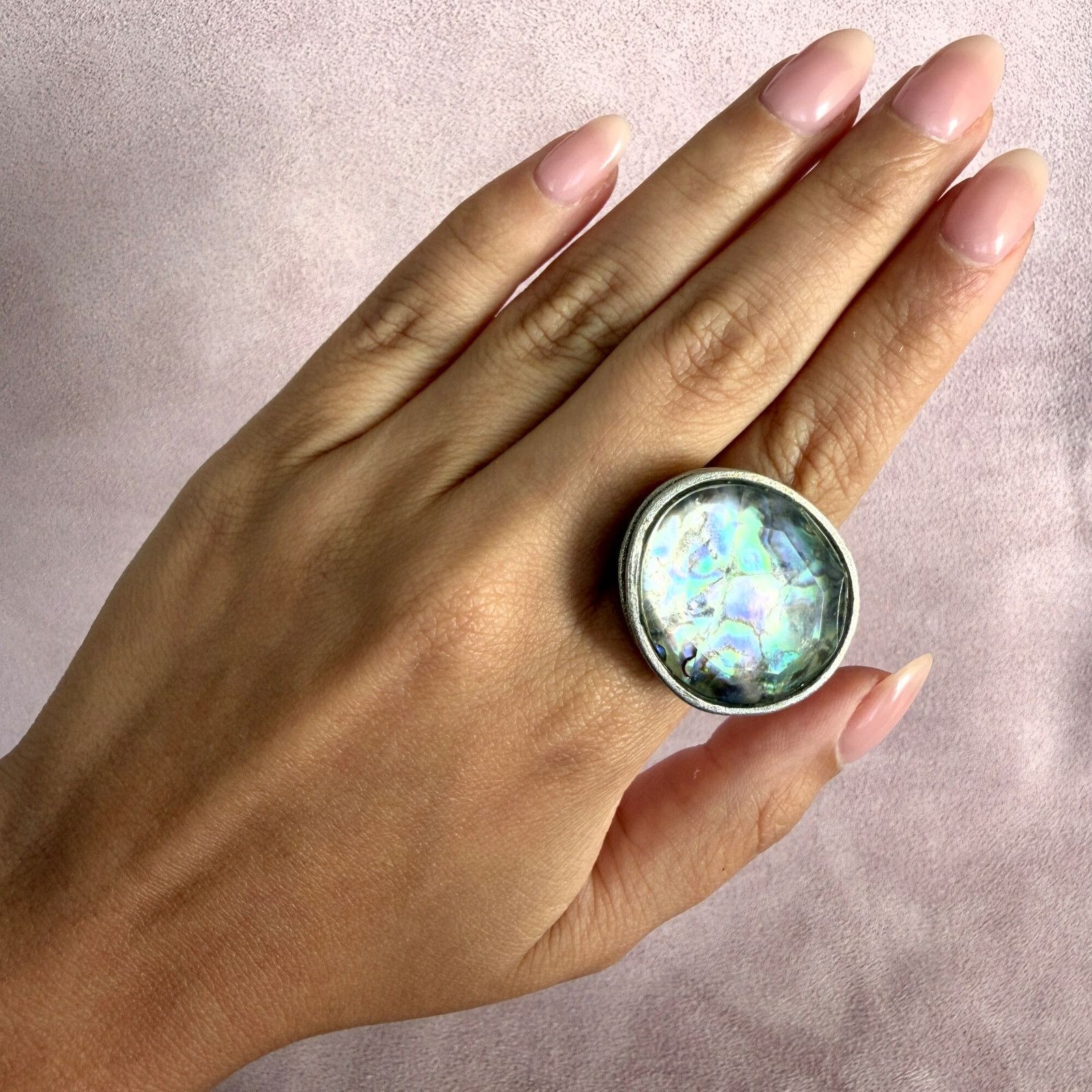 Sterling Silver silpada sterling silver classic rock abalone ring size 8 Size ONE SIZE - 2 Thumbnail